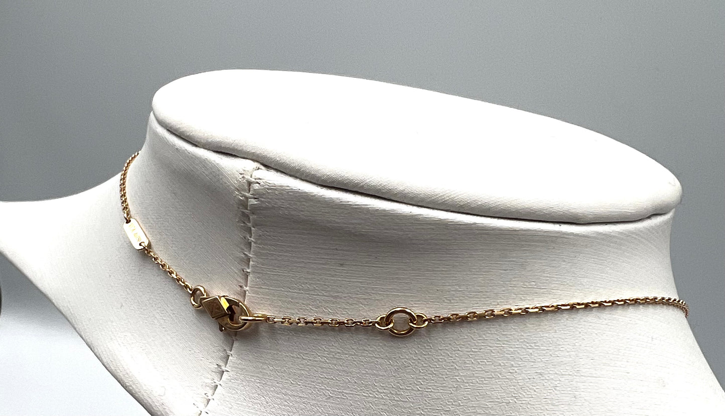 Van Cleef & Arpels Sweet Alhambra Carnelian Necklace 18K YG 2.8g 31~41cm            (🇵🇭P145,340)