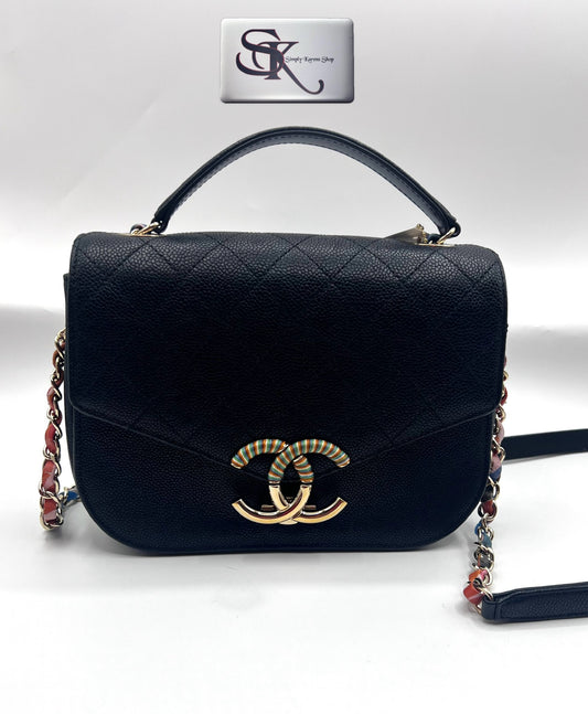 Chanel Cuba Half Coco Caviar shoulder bag