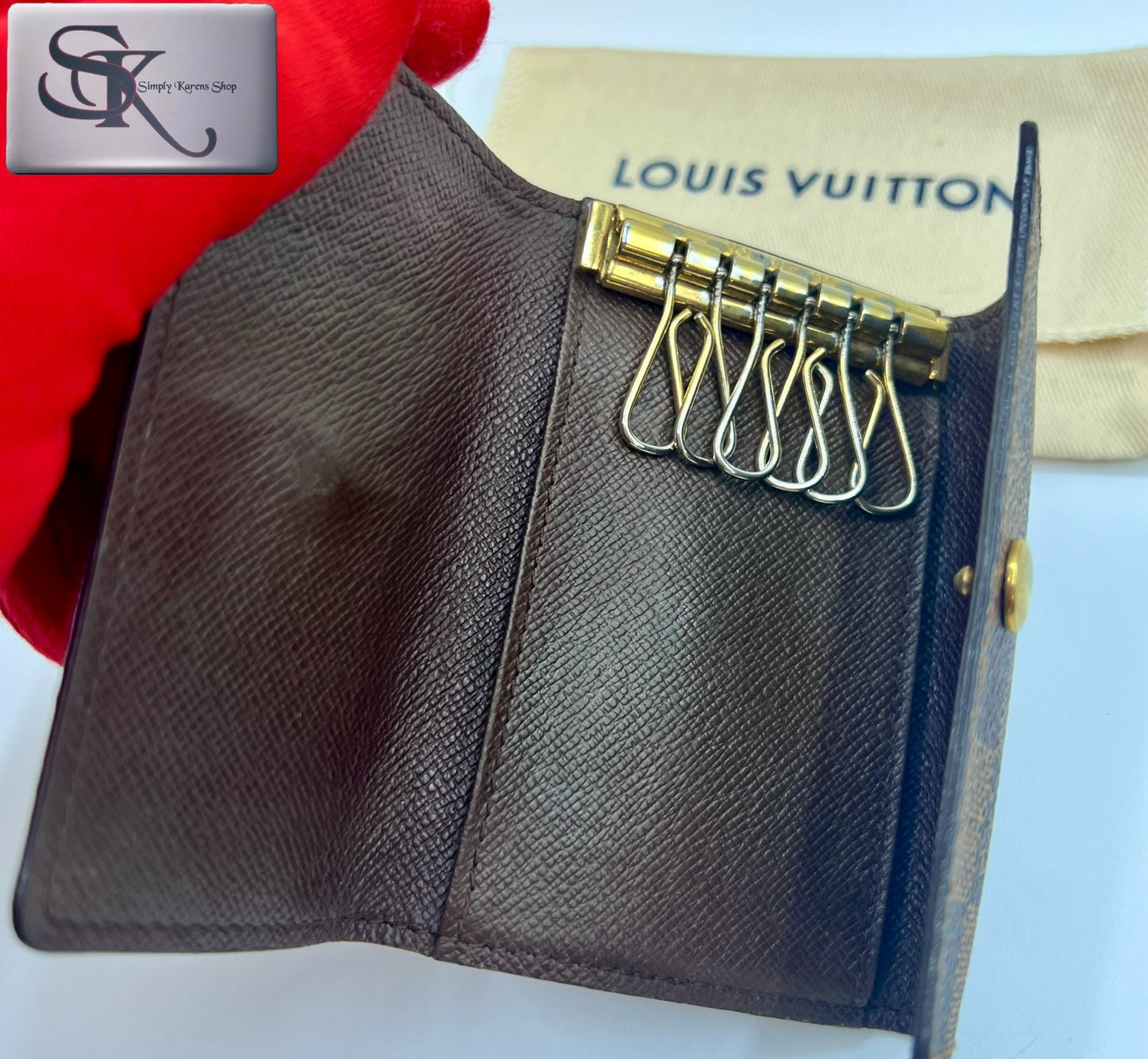 Lv Damier Ebene 6 hooks key holder