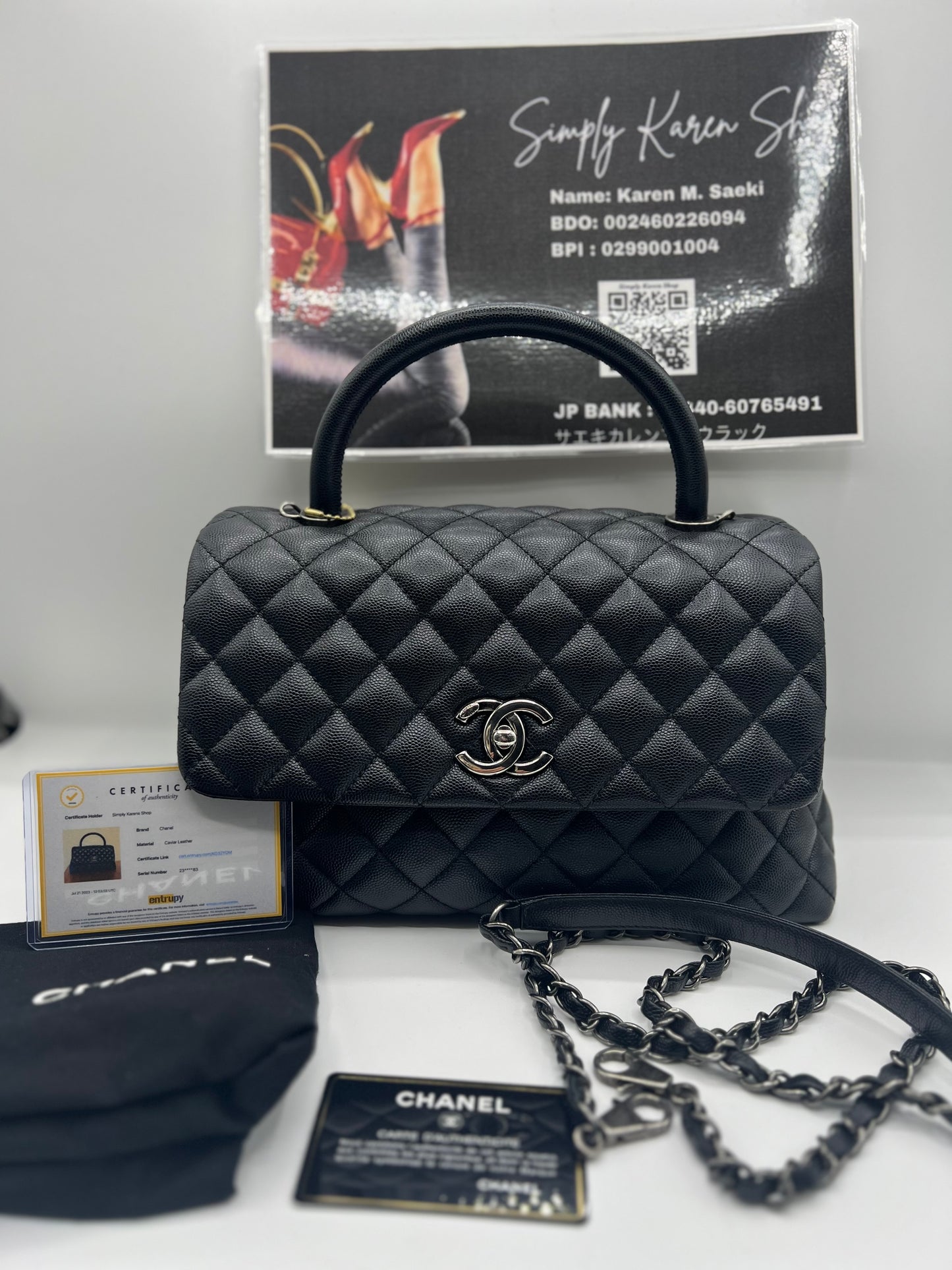 CHANEL CAVIAR TOP HANDLE MM