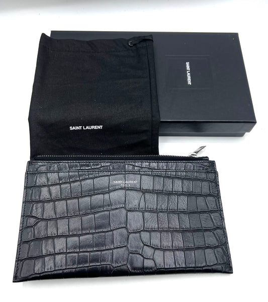 Yves Saint Laurent Crocodile Embossed Mini Clutch Bag     (🇵🇭P23,220)