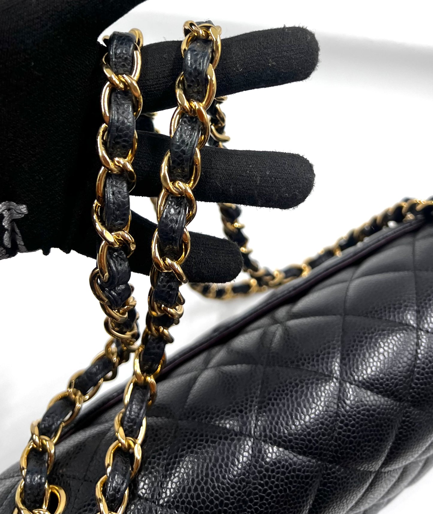 Chanel Classic Black Jumbo Caviar Double Flap GHW S30cm Series 15  (🇵🇭P318,200)