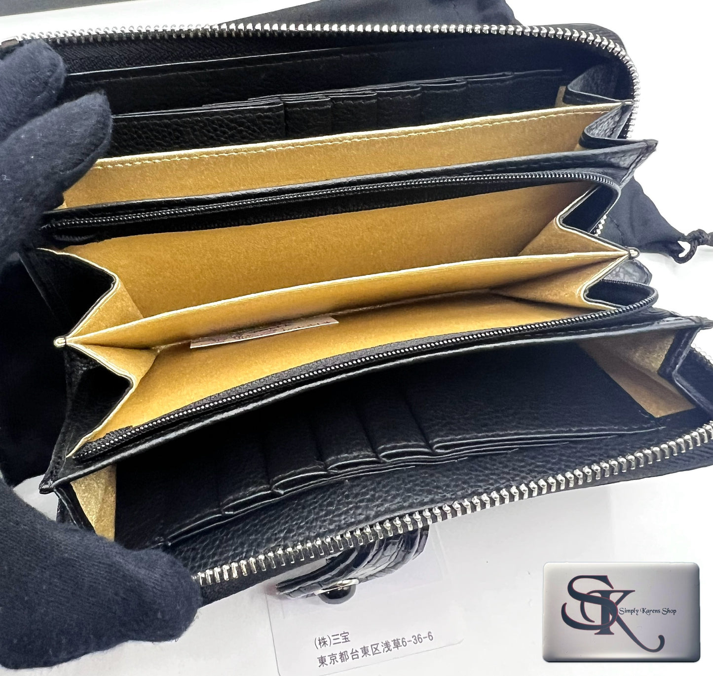 Genuine Black Croc Skin zip around wallet 🇵🇭P5,600🇵🇭