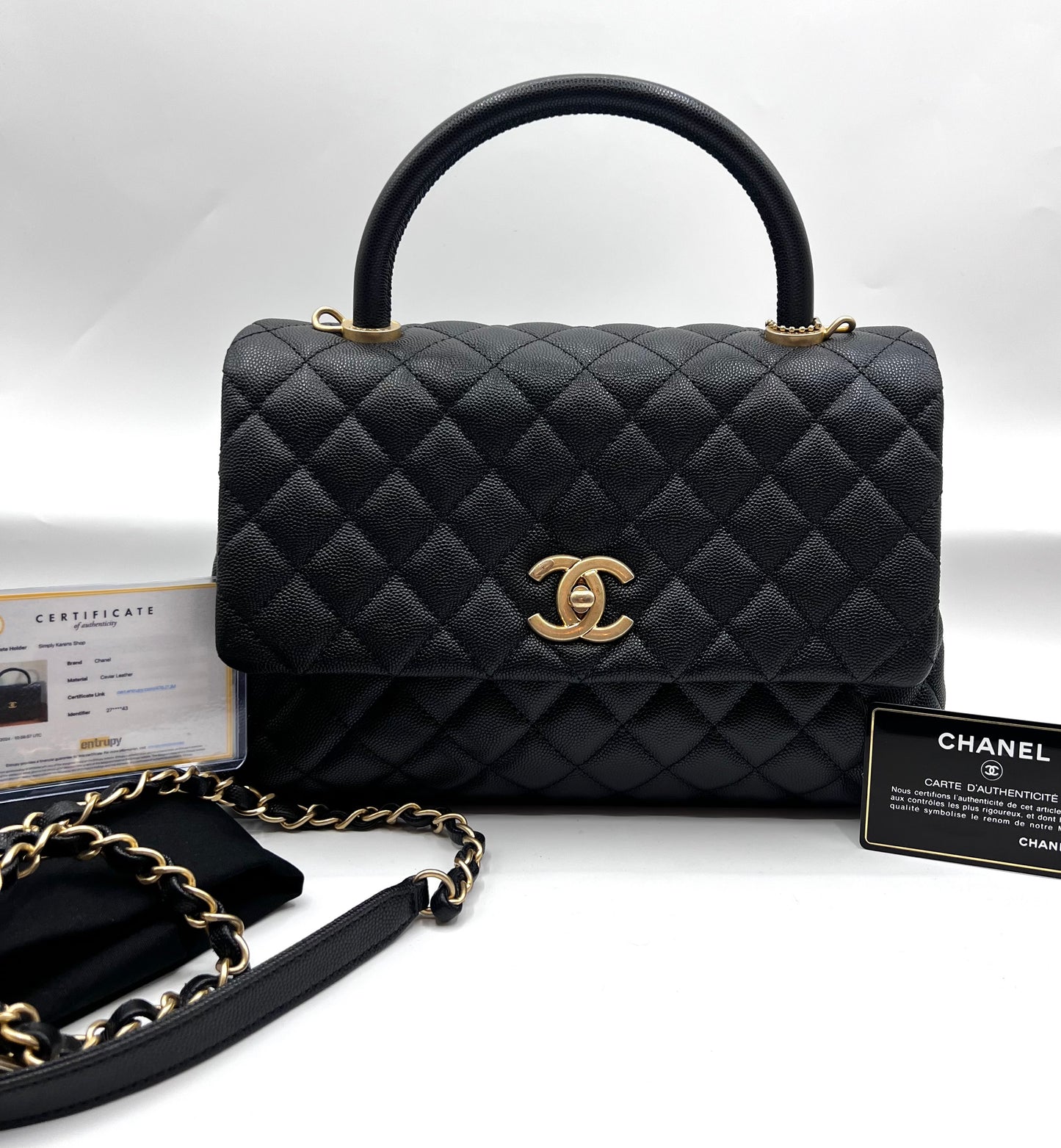 Chanel Top Handle Caviar MM size