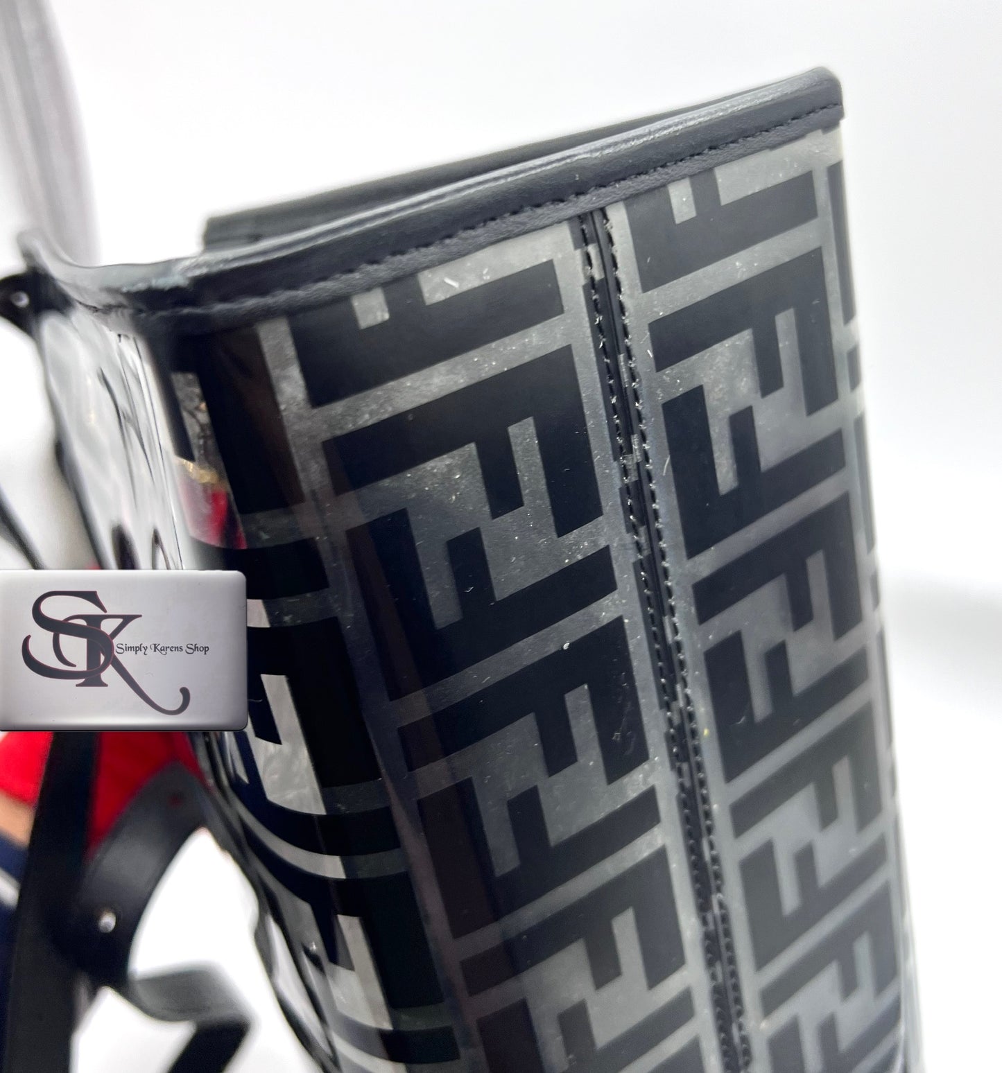 Fendi Tpu FF Vitello Century Plexiglass Runaway shopper Tote 2 way bag   (🇵🇭P63,640)