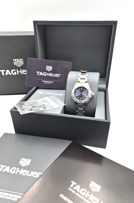 Tag Heuer Aqua Racer Qz 30 mm SS/Blue Dial 15.5cm  + 4extra links (🇵🇭P70,950)