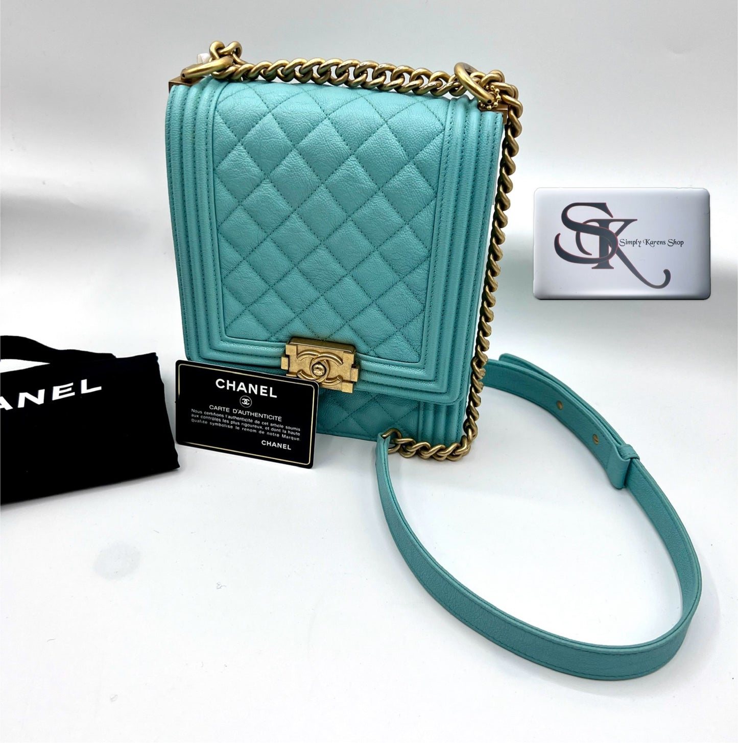 Chanel Leboy Caviar North South flap bag