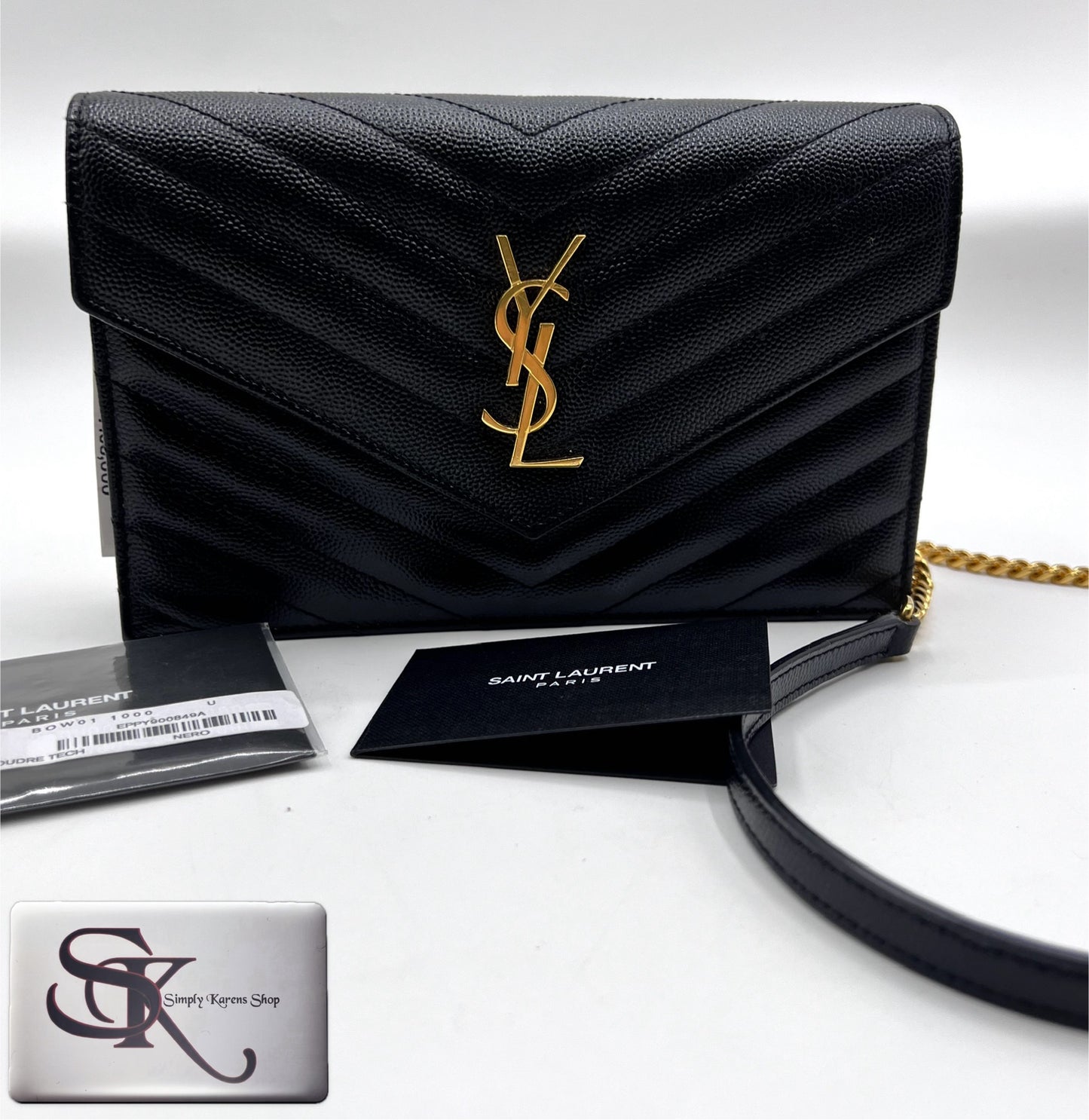 Yves Saint Laurent Cassandre Envelope wallet on chain S19 X13 Cm   (🇵🇭P72,240)