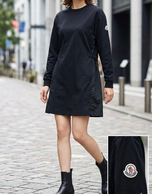 Moncler Black Lightweight Cordura Longsleeves Dress M size on Tag (🇵🇭P16,340)