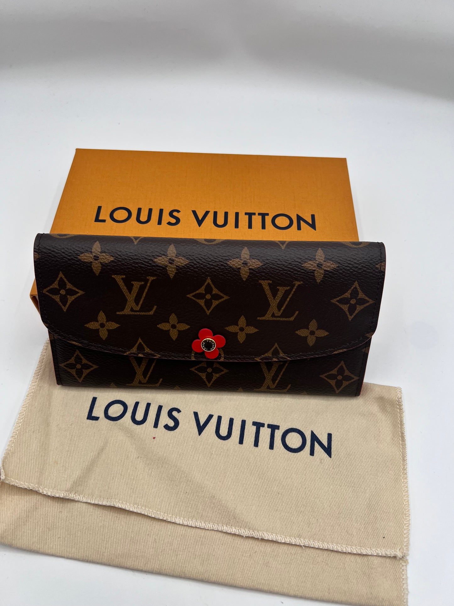 Lv Emillie Monogram Bloom Flower long wallet