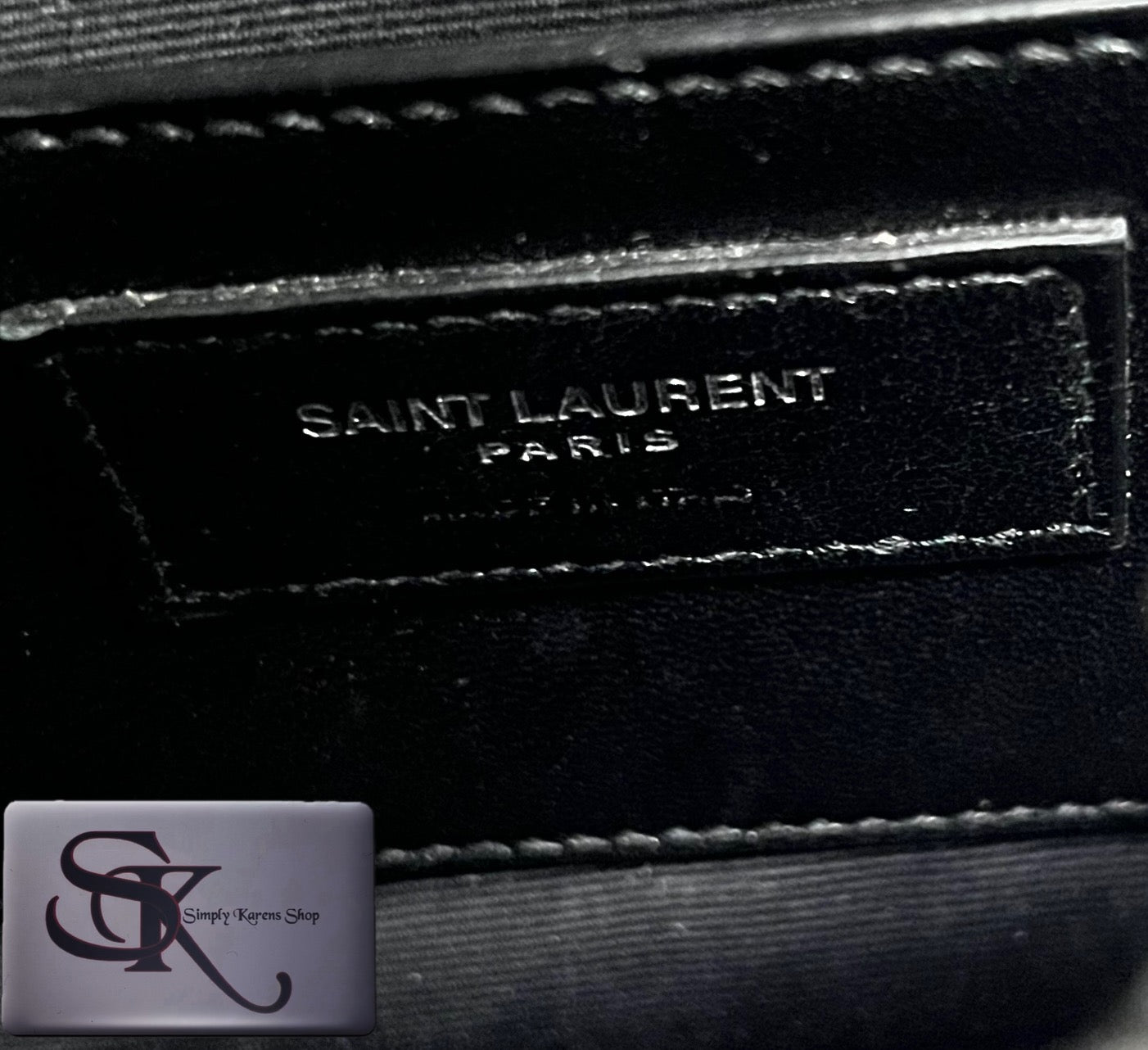 Yves Saint Laurent Gray  Croc Embossed leather College 2 way bag mm size (🇵🇭P72,240)