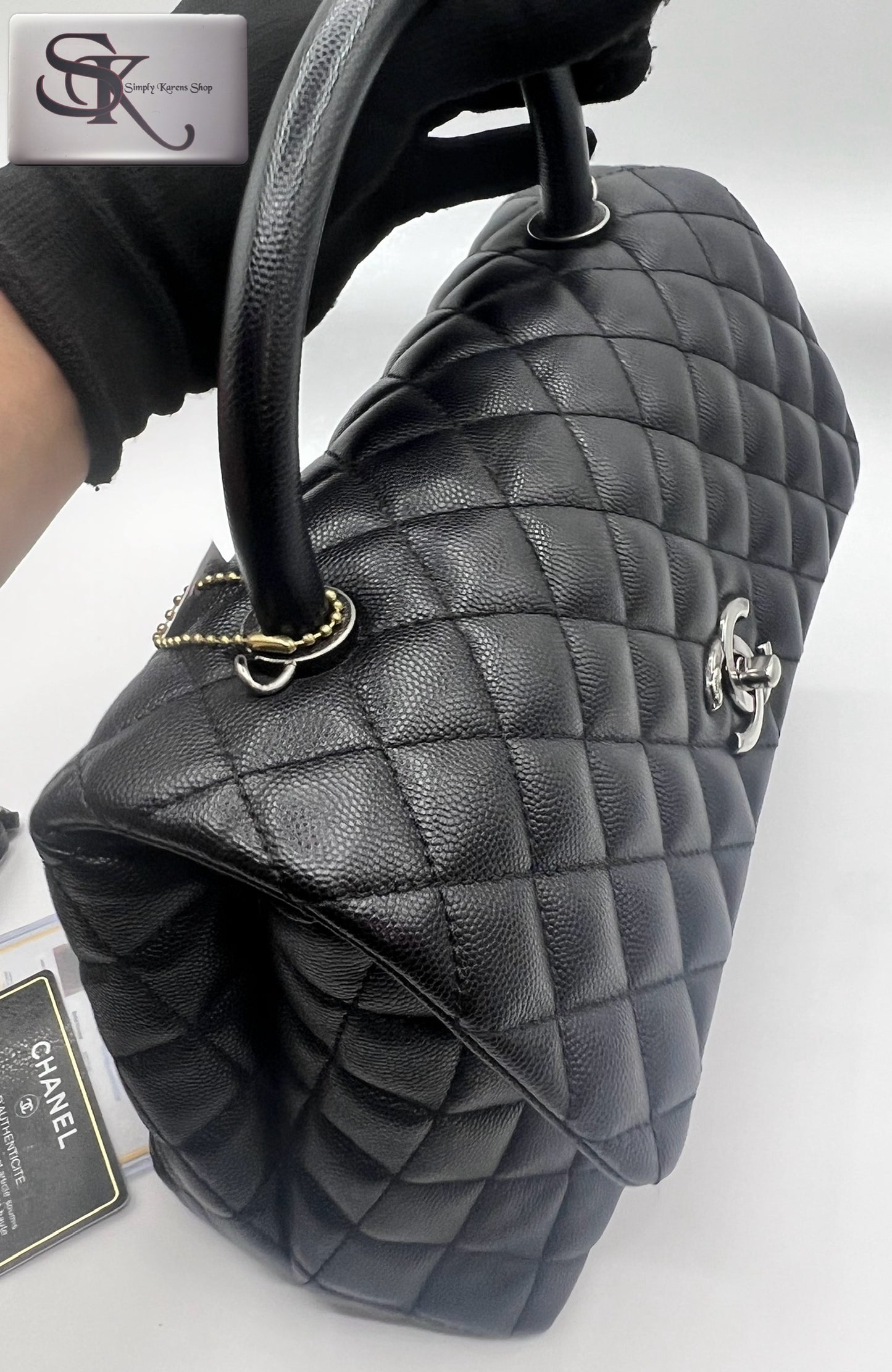 CHANEL CAVIAR TOP HANDLE MM