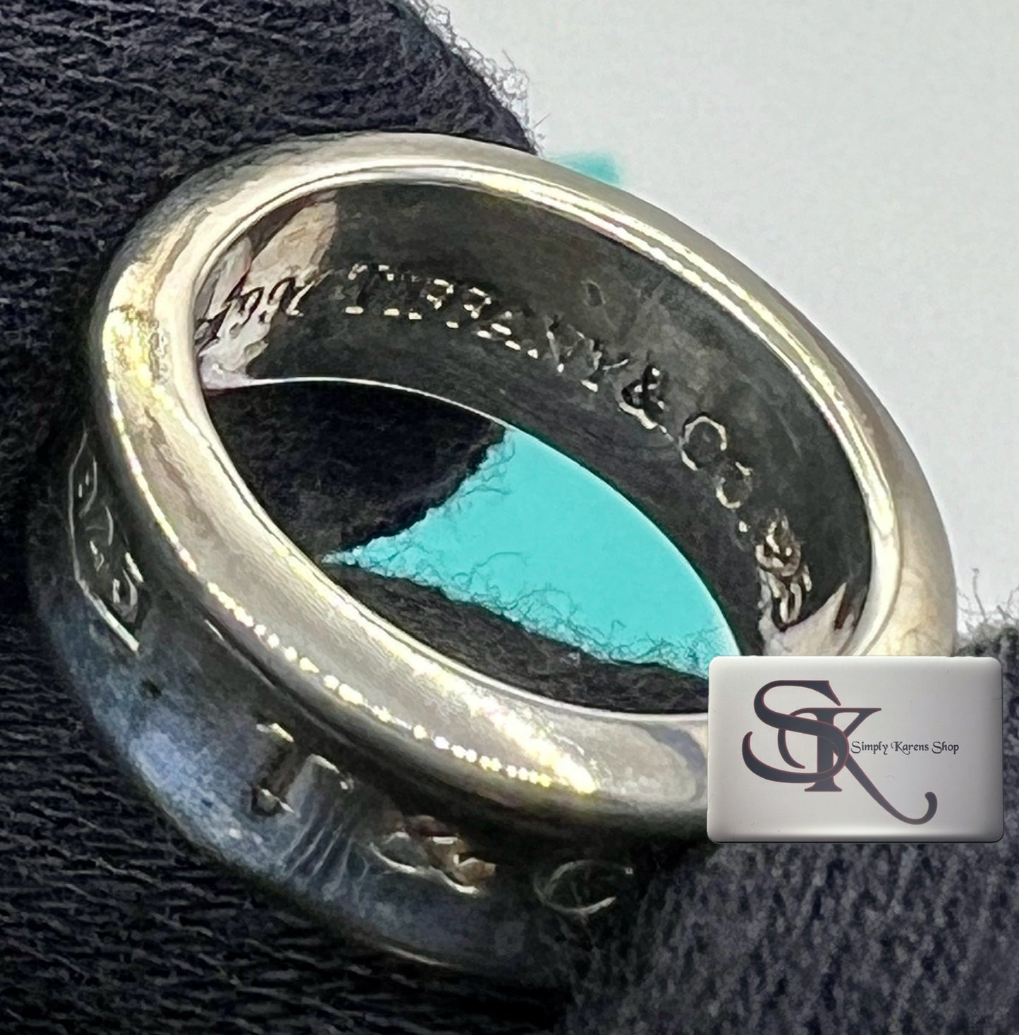 TIFFANY & CO 1837 DESIGN SILVER 925 RING SIZE 4.5