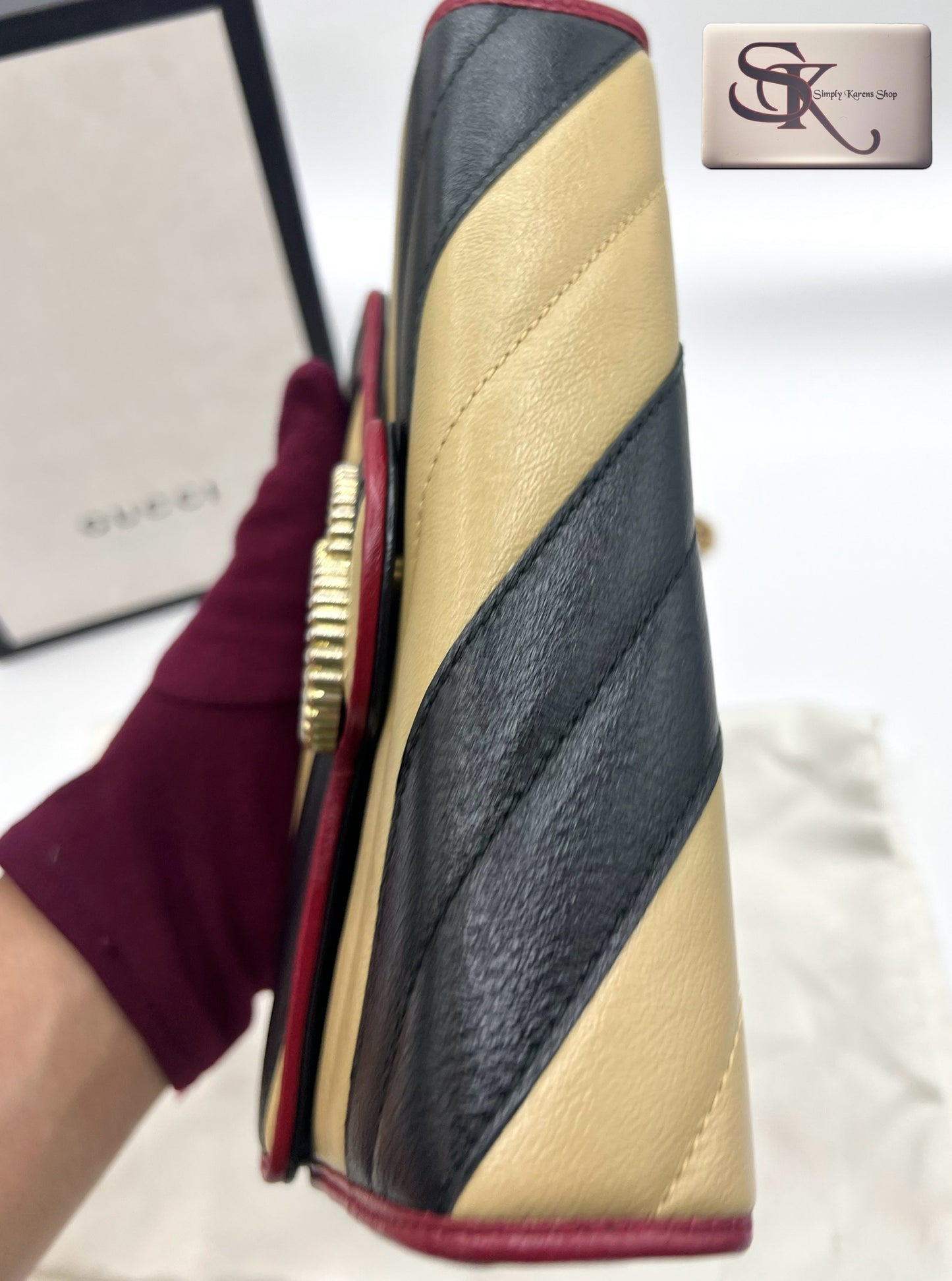 Gucci Two tone GG Marmont Wallet On Chain 🇵🇭P44,000🇵🇭