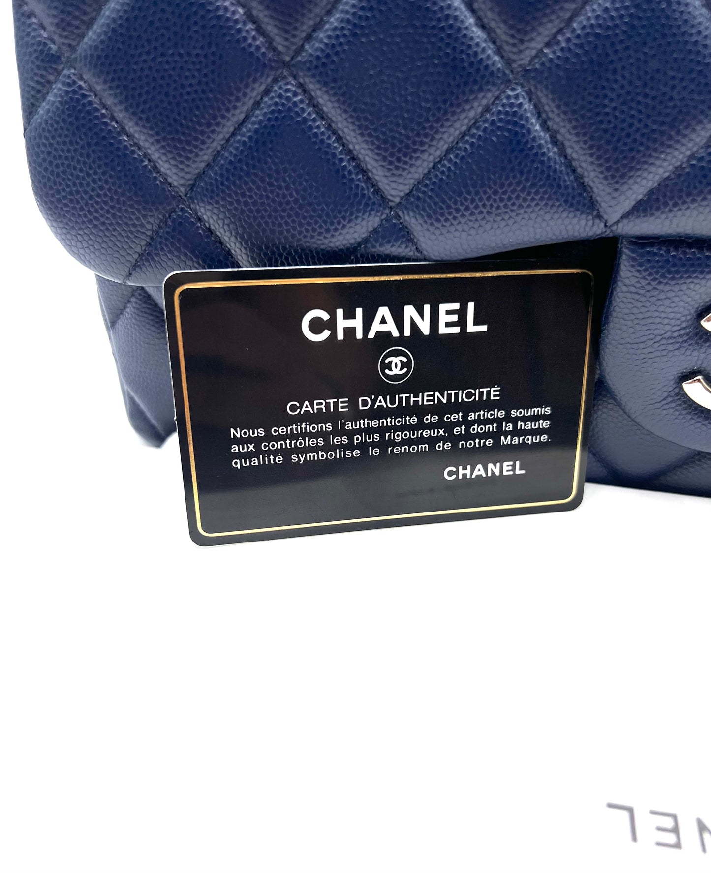 Chanel Jumbo Caviar Royal Blue Flap Chain  (🇵🇭P429,140)