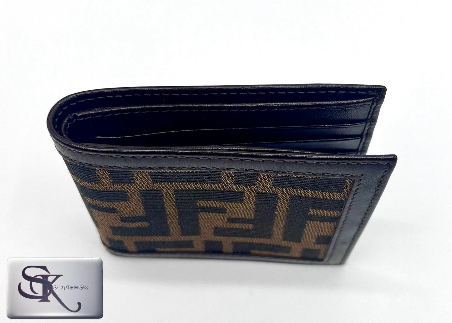 Fendi Zucca Bifold short mens wallet