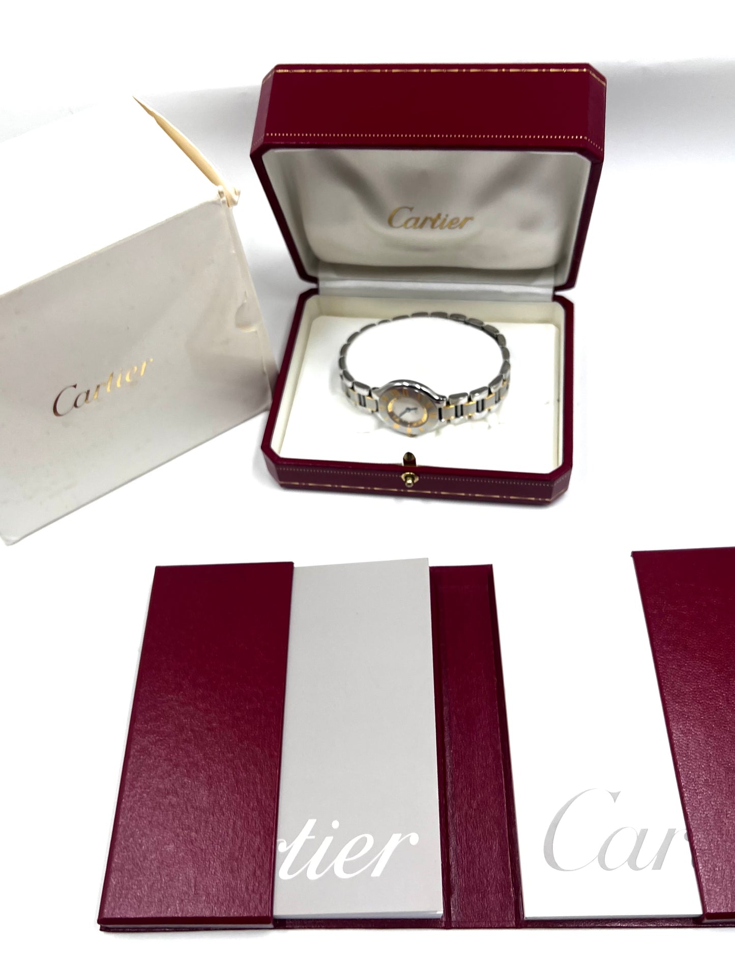 Cartier Must Vantian Watch 28mm SS/YG/SV w/ box & Cert 17.5cm (🇵🇭P85,140)