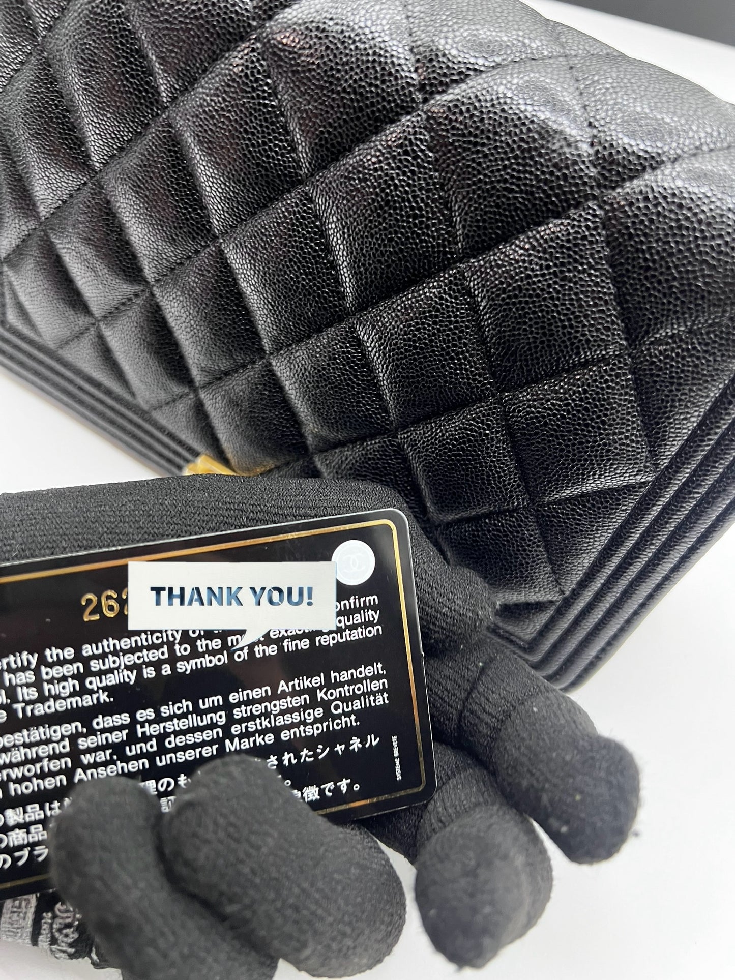 Chanel Le Boy Quilted Caviar Wallet On Chain  (🇵🇭P163,400)