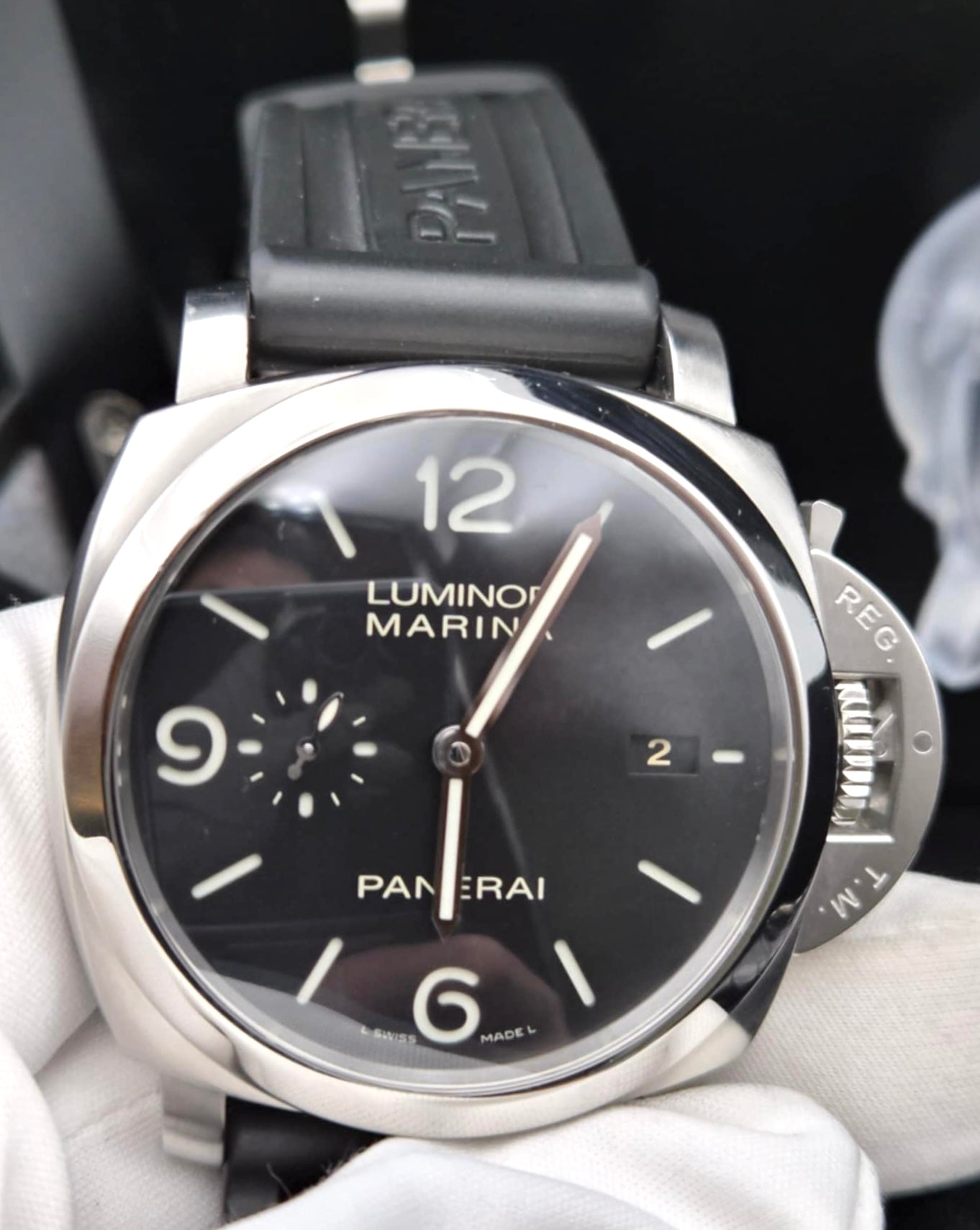 Panerai Luminor Marina AT 44mm SS/Black Strap 20cm   (🇵🇭P257,150)