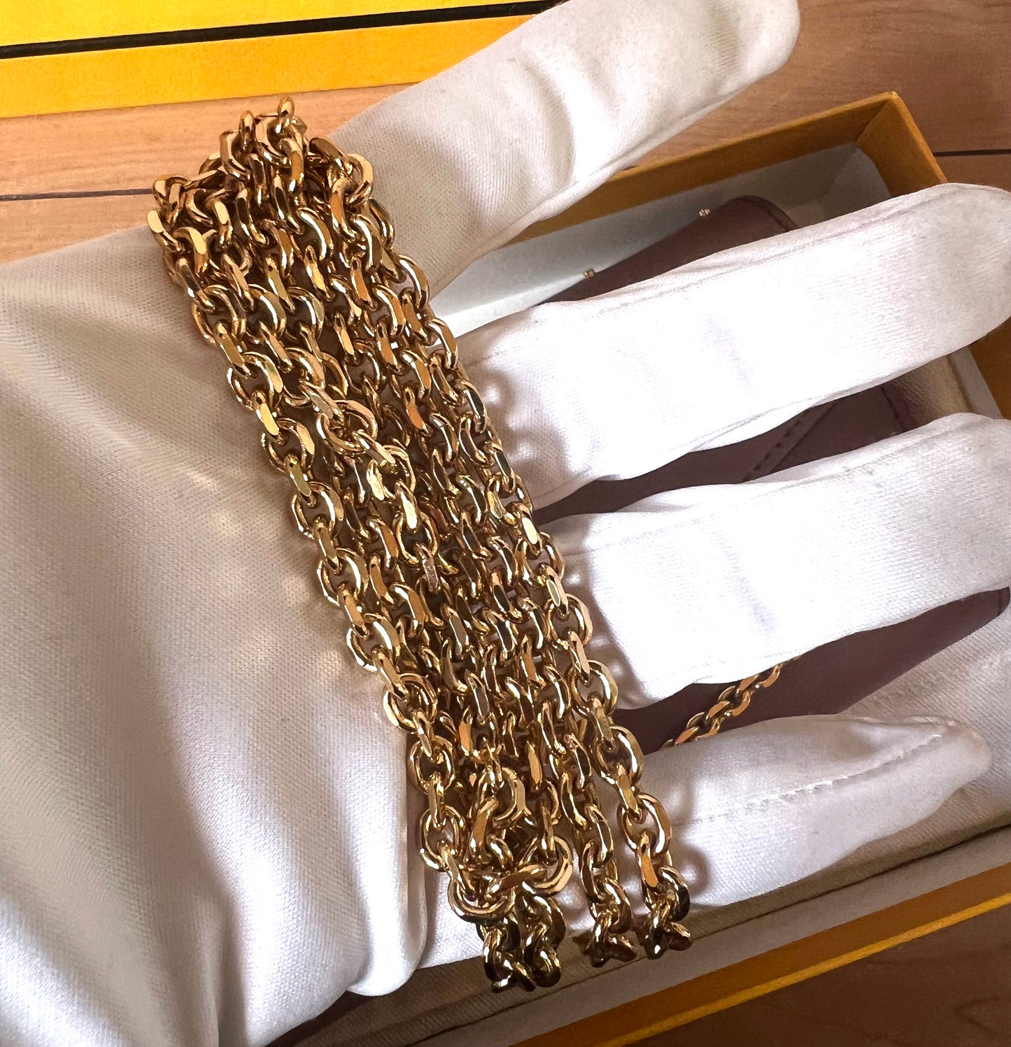 Fendi F is Continental Studded Leather wallet on Chain               (🇵🇭P23,220)