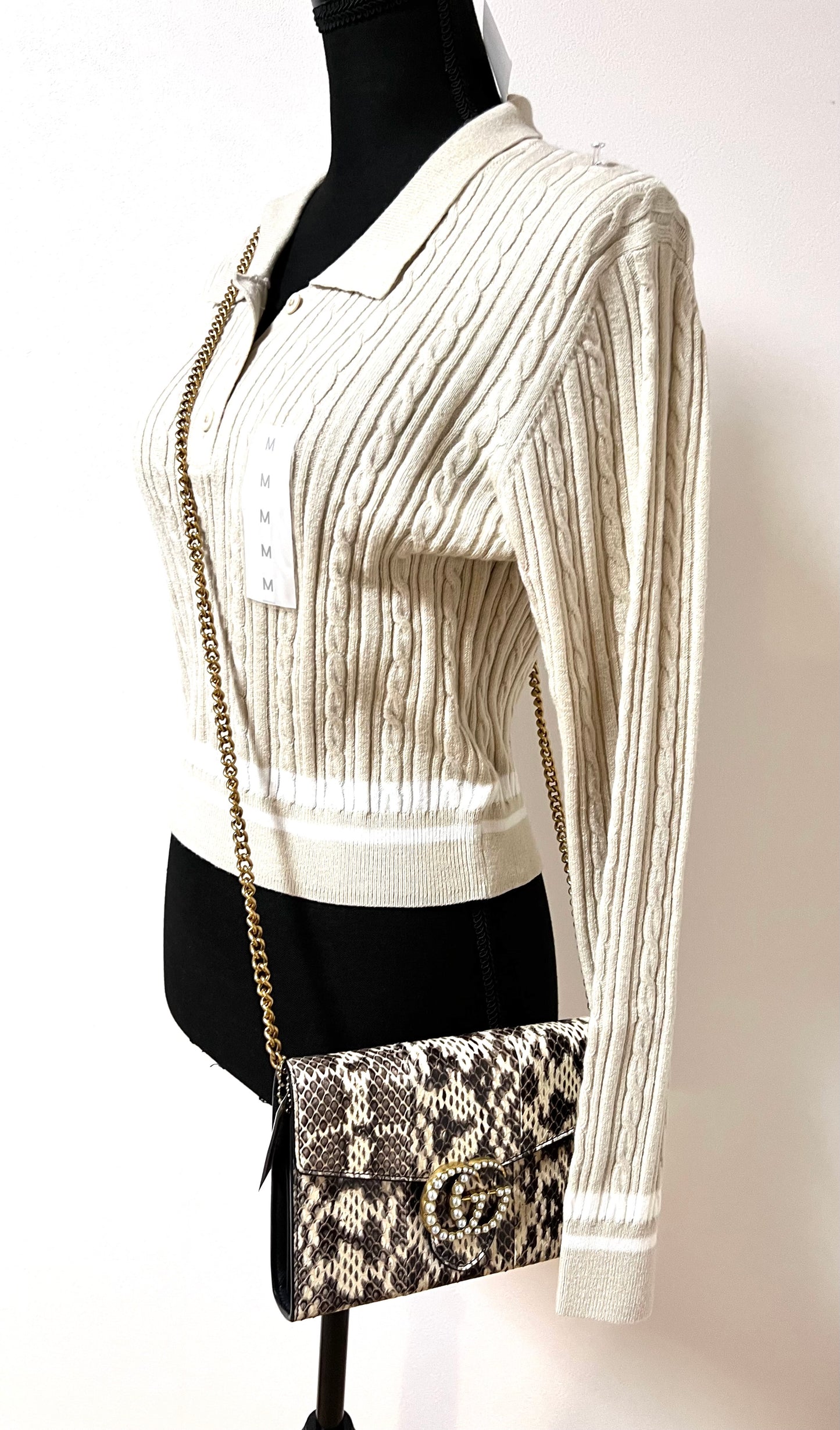 Gucci Pearly GG Marmont Python Wallet On Chain           (🇵🇭P59,340)