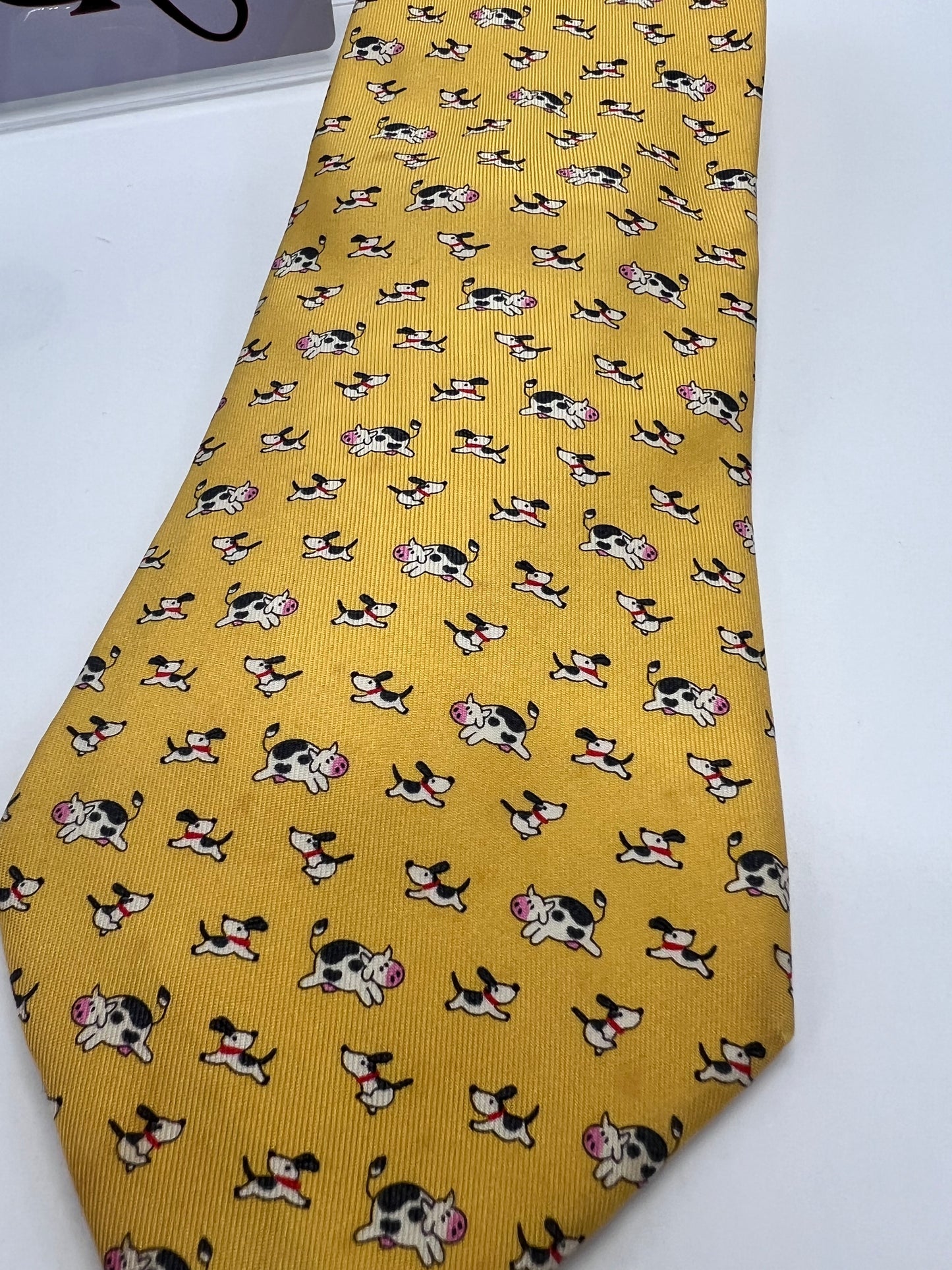 Salvatore Ferragamo Yellow necktie