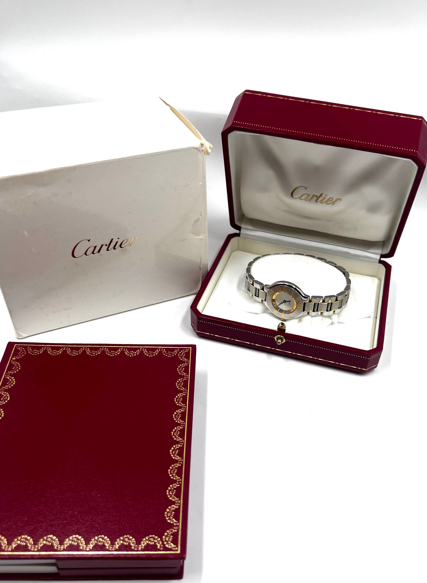 Cartier Must Vantian Watch 28mm SS/YG/SV w/ box & Cert 17.5cm (🇵🇭P85,140)