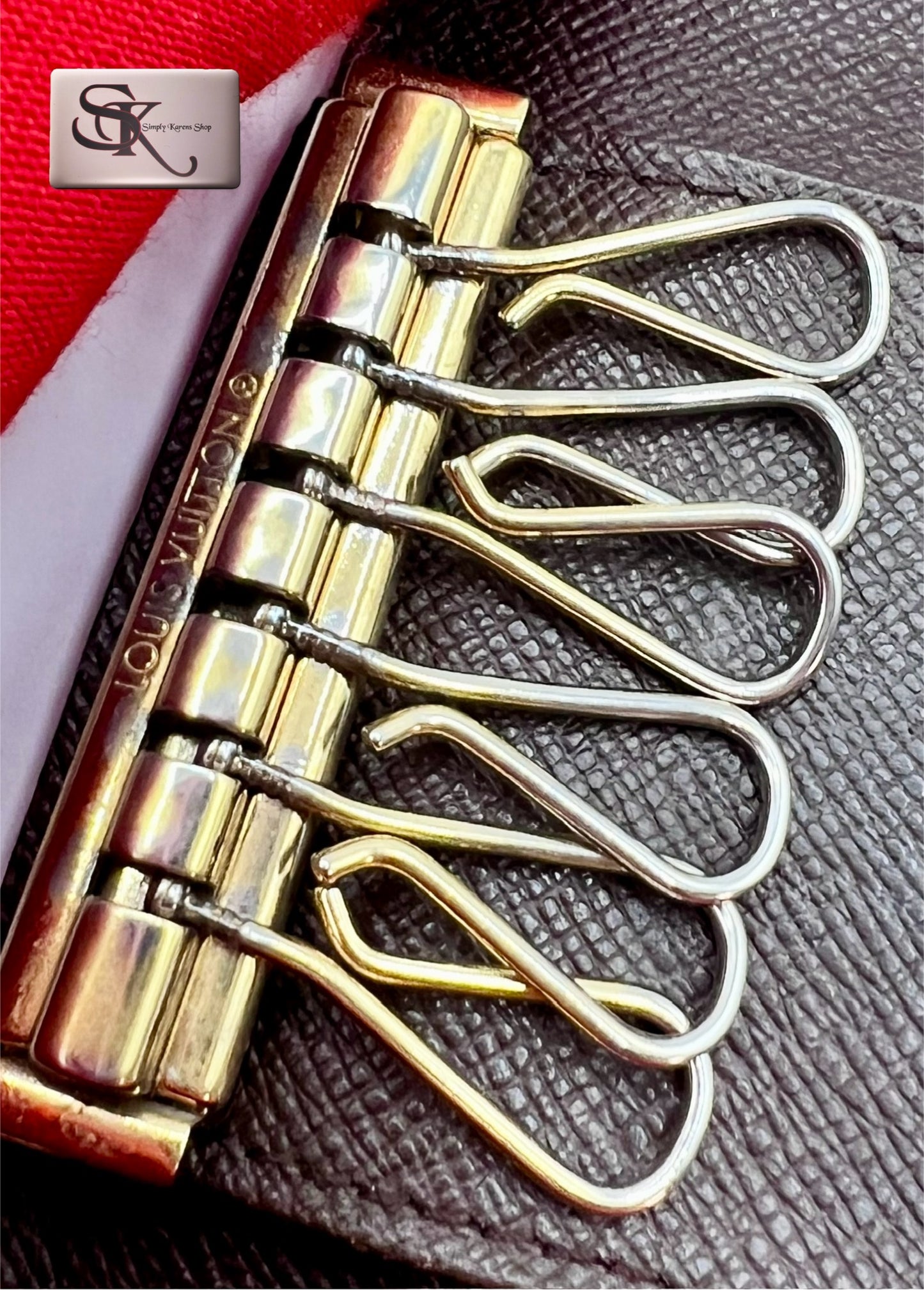 Lv Damier Ebene 6 hooks key holder