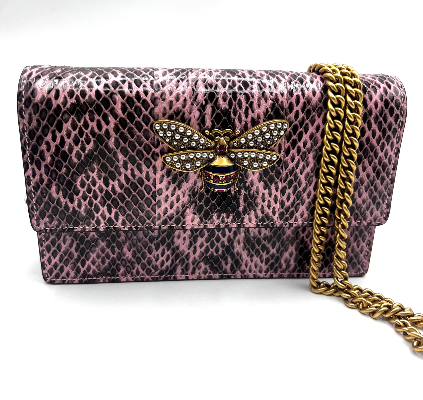 Gucci Snakeskin Mini Queen Margaret Wallet On Chain       (🇵🇭P46,440)