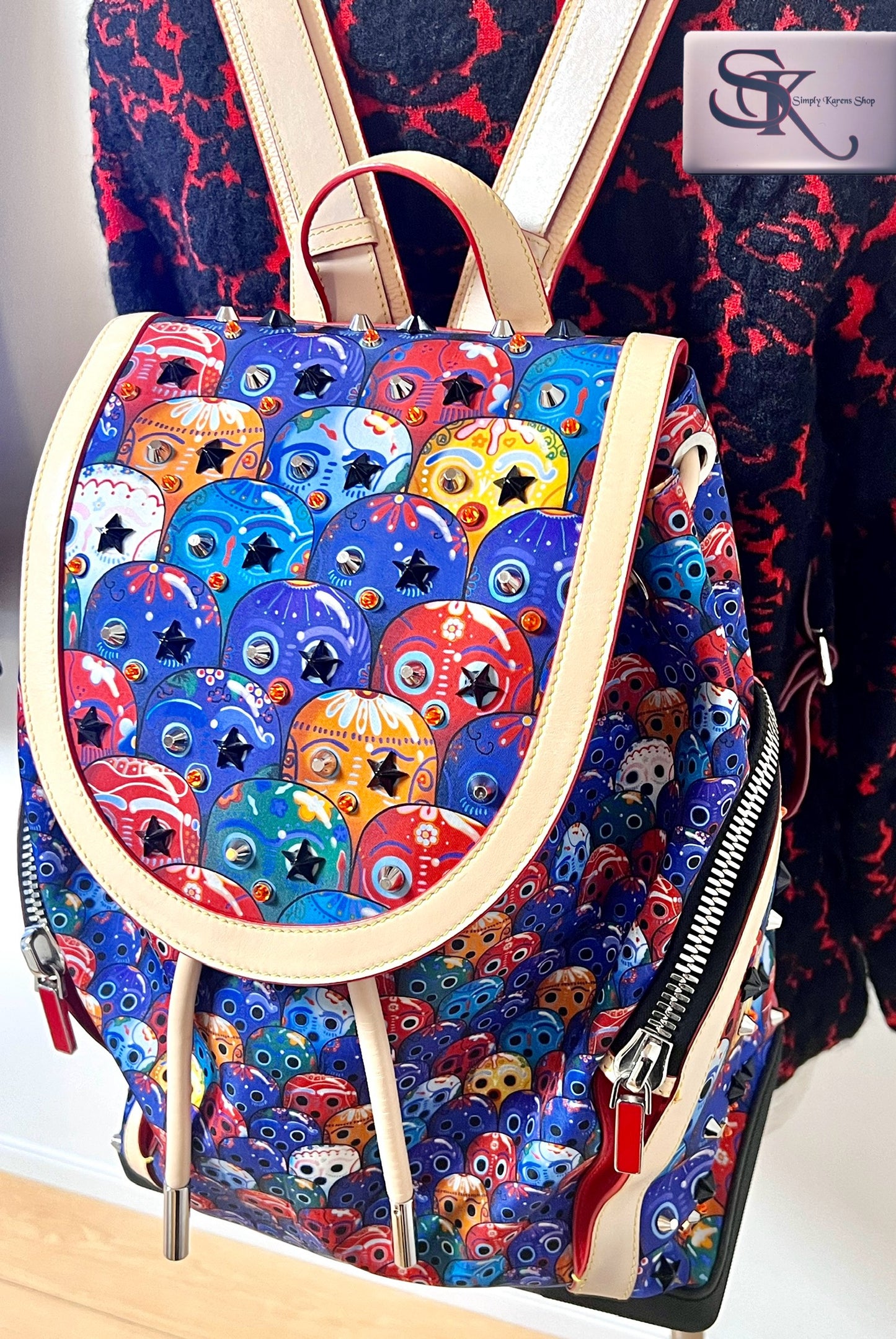 Christian Louboutin Explorer Punk Back Pack Octopus Motif