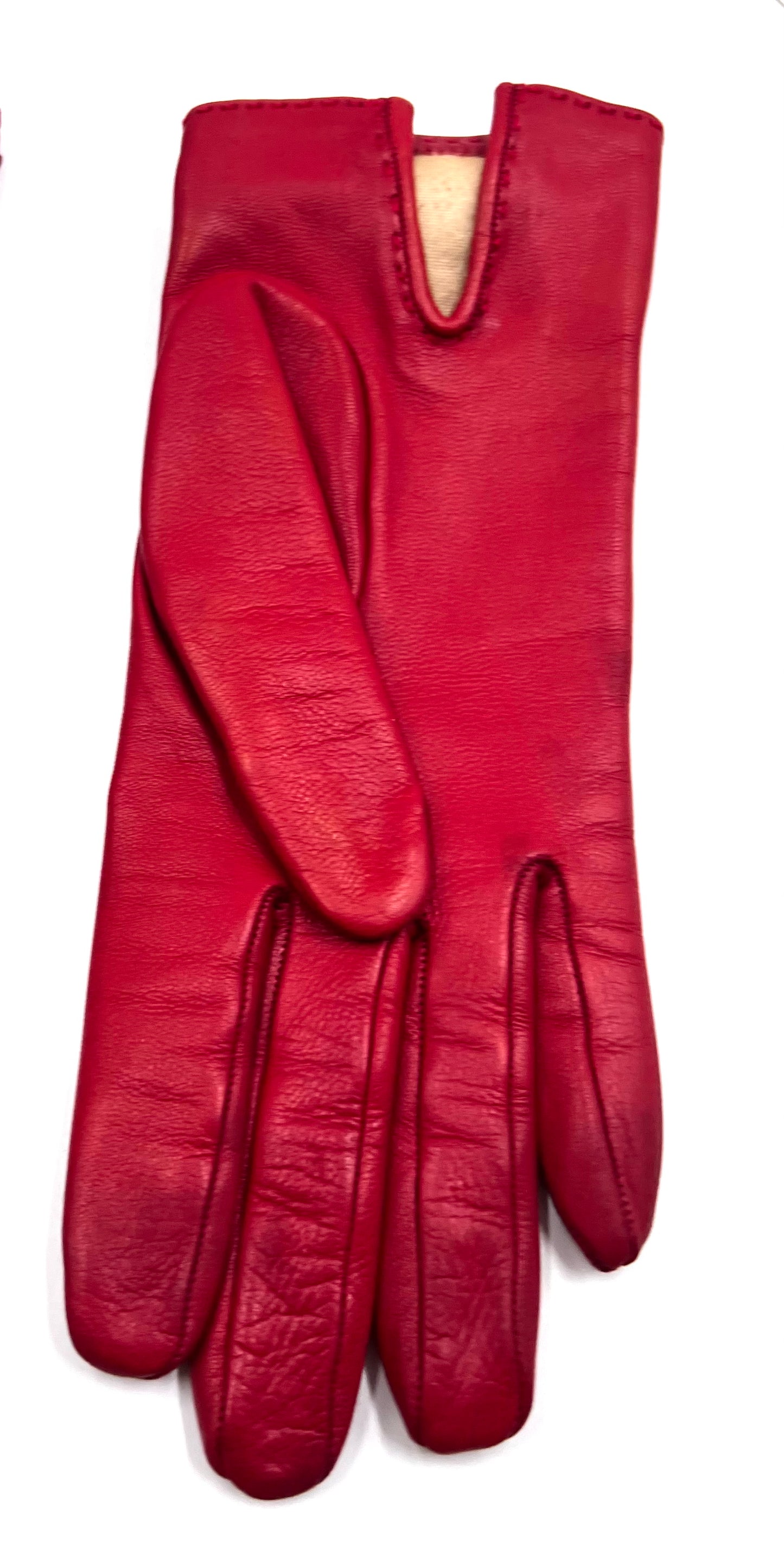 Hermes Kelly Red Ladies Gloves Small Size  (🇵🇭P12,040)