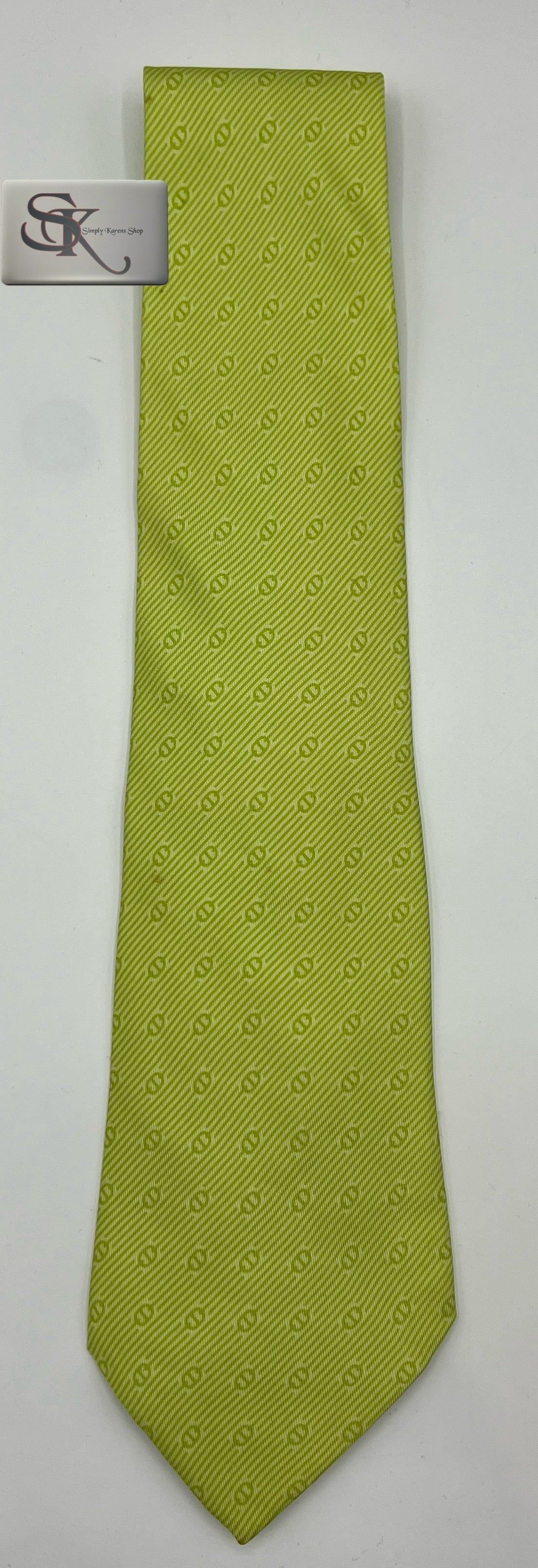 HERMES APPLE GREEN NECKTIE