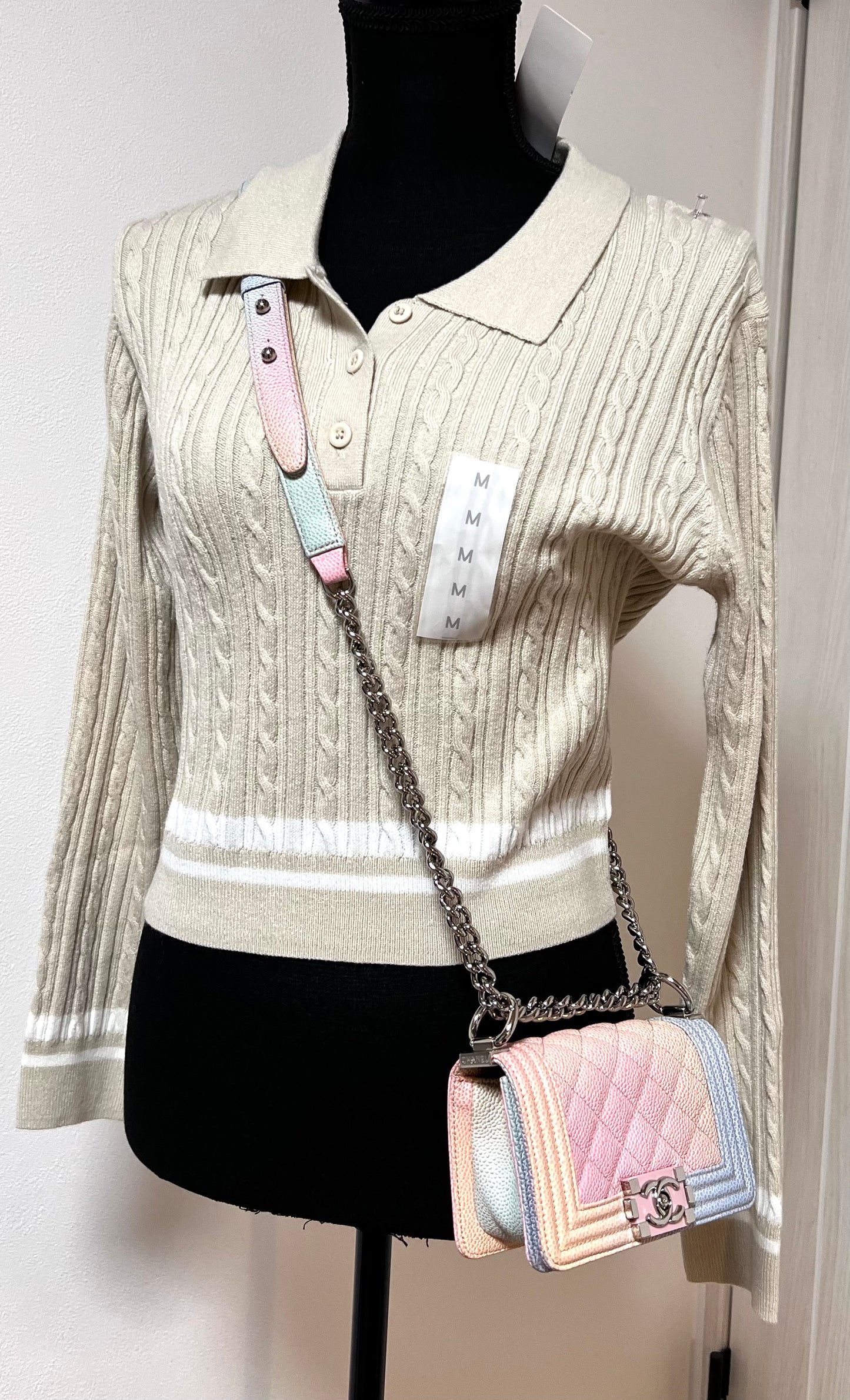 Chanel Leboy mini Rainbow Caviar Skin Flap chain Bag