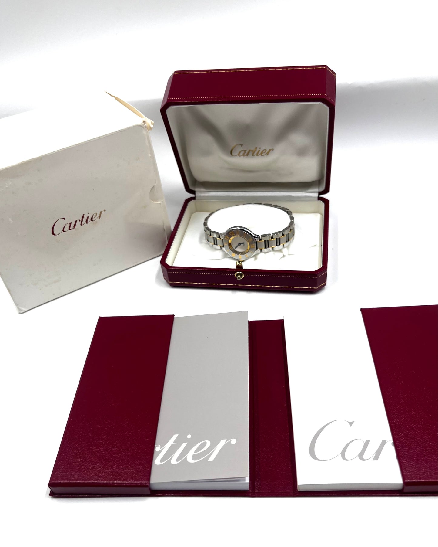 Cartier Must Vantian Watch 28mm SS/YG/SV w/ box & Cert 17.5cm (🇵🇭P85,140)