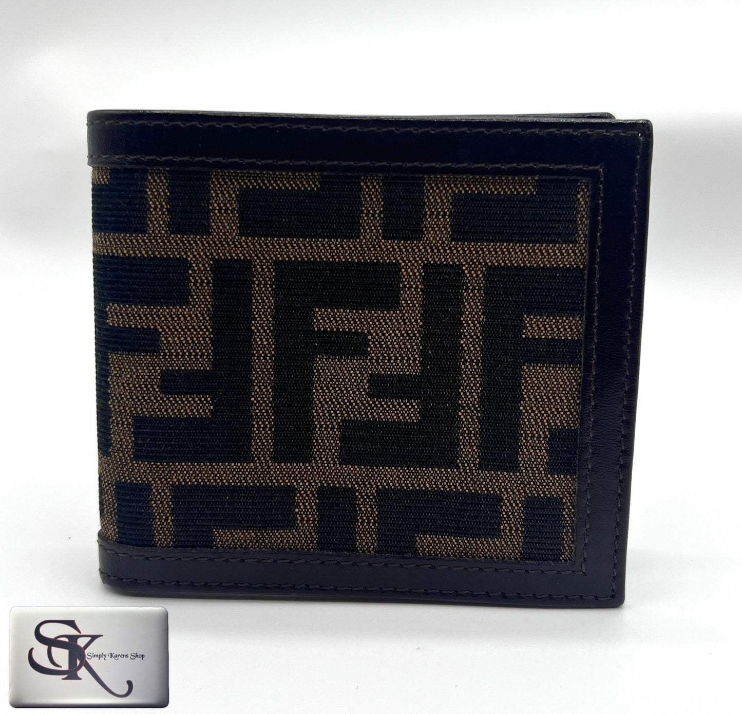 Fendi Zucca Bifold short mens wallet