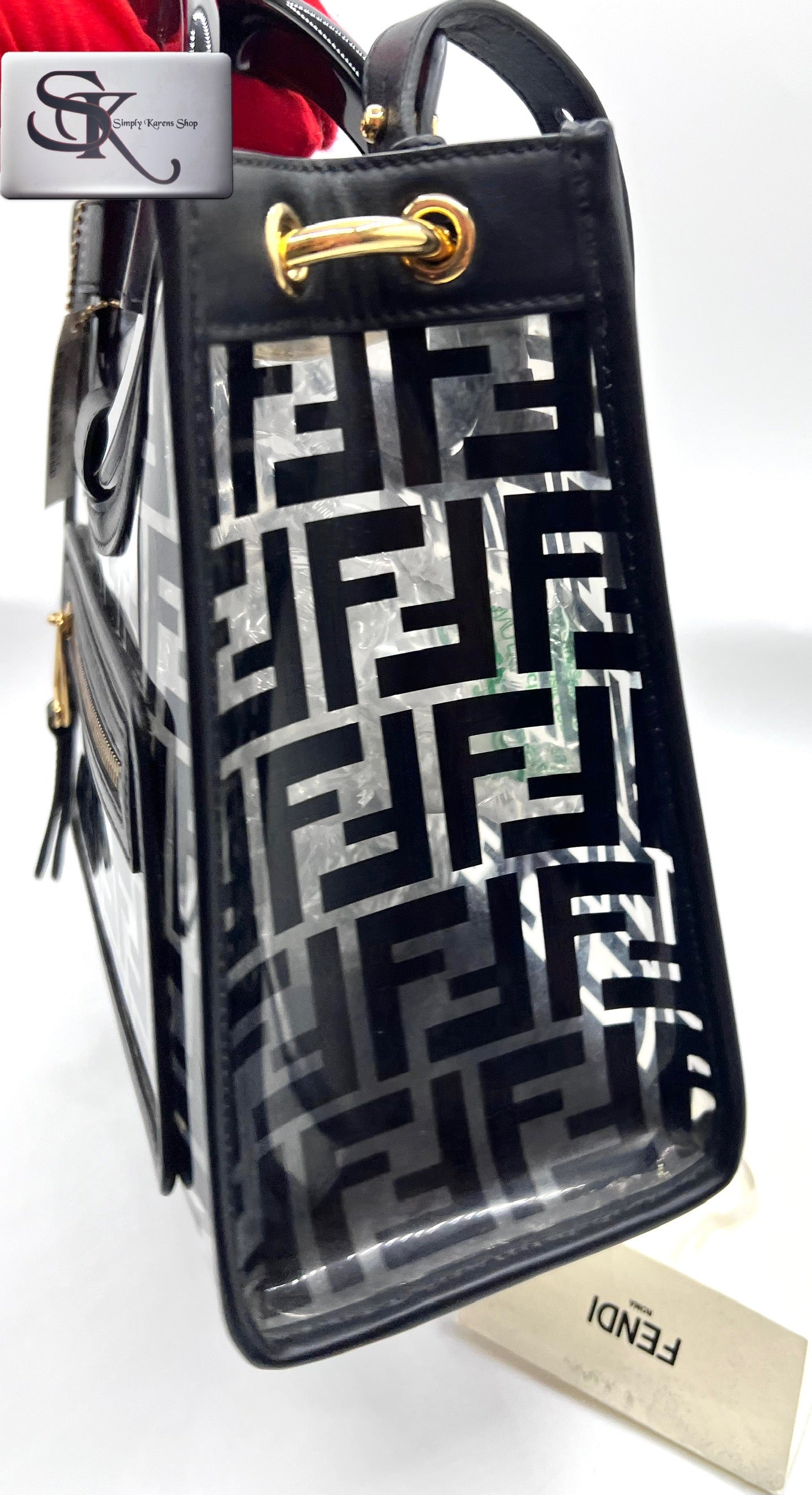 Fendi Tpu FF Vitello Century Plexiglass Runaway shopper Tote 2 way bag   (🇵🇭P63,640)