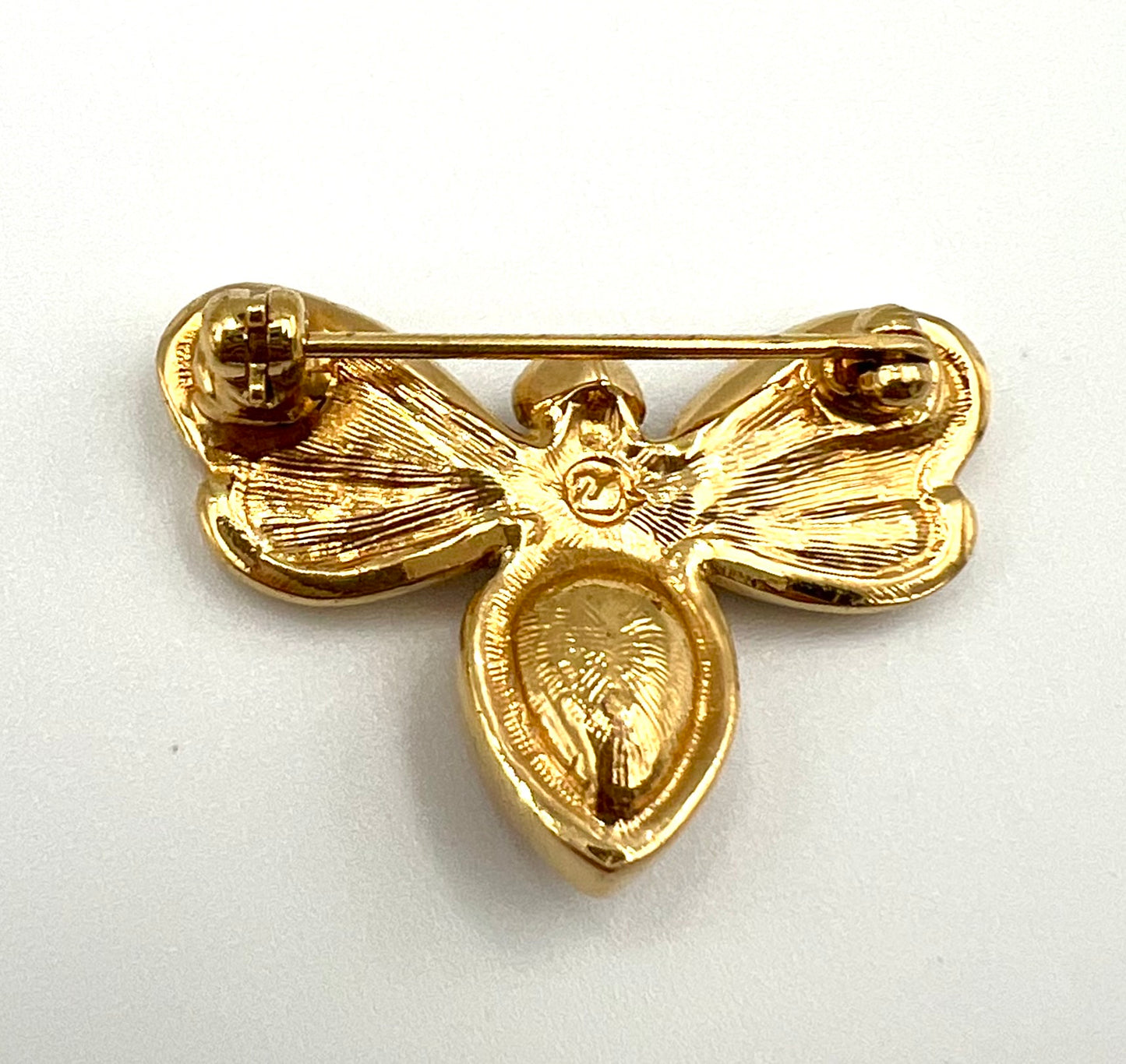 Swarovski Gold Tone Amber Topaz Crystal bee Brooch 31mm (🇵🇭P4,300)