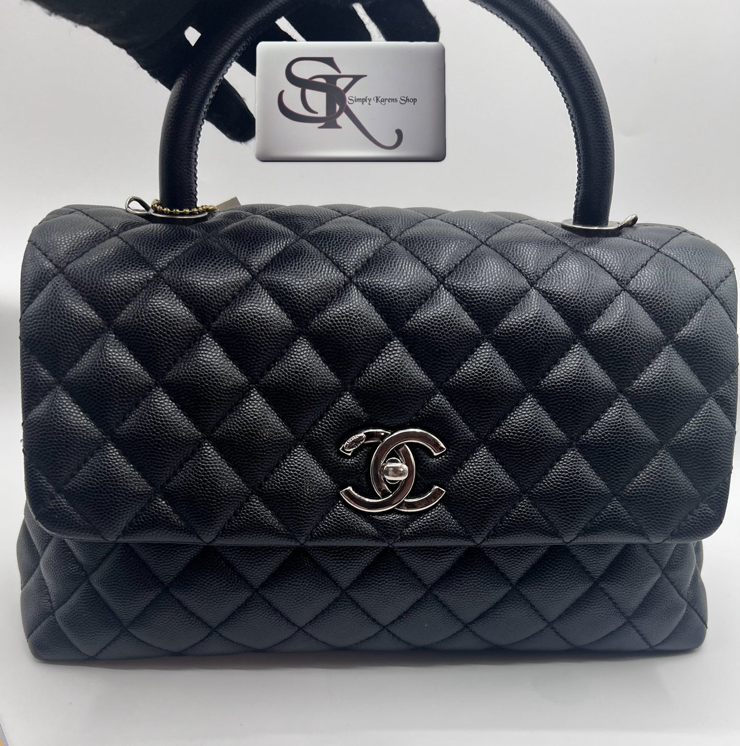 CHANEL CAVIAR TOP HANDLE MM