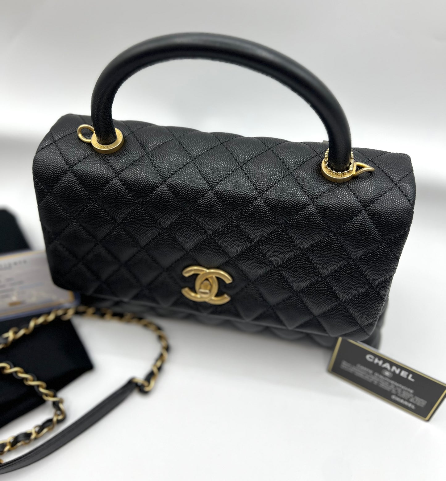Chanel Top Handle Caviar MM size