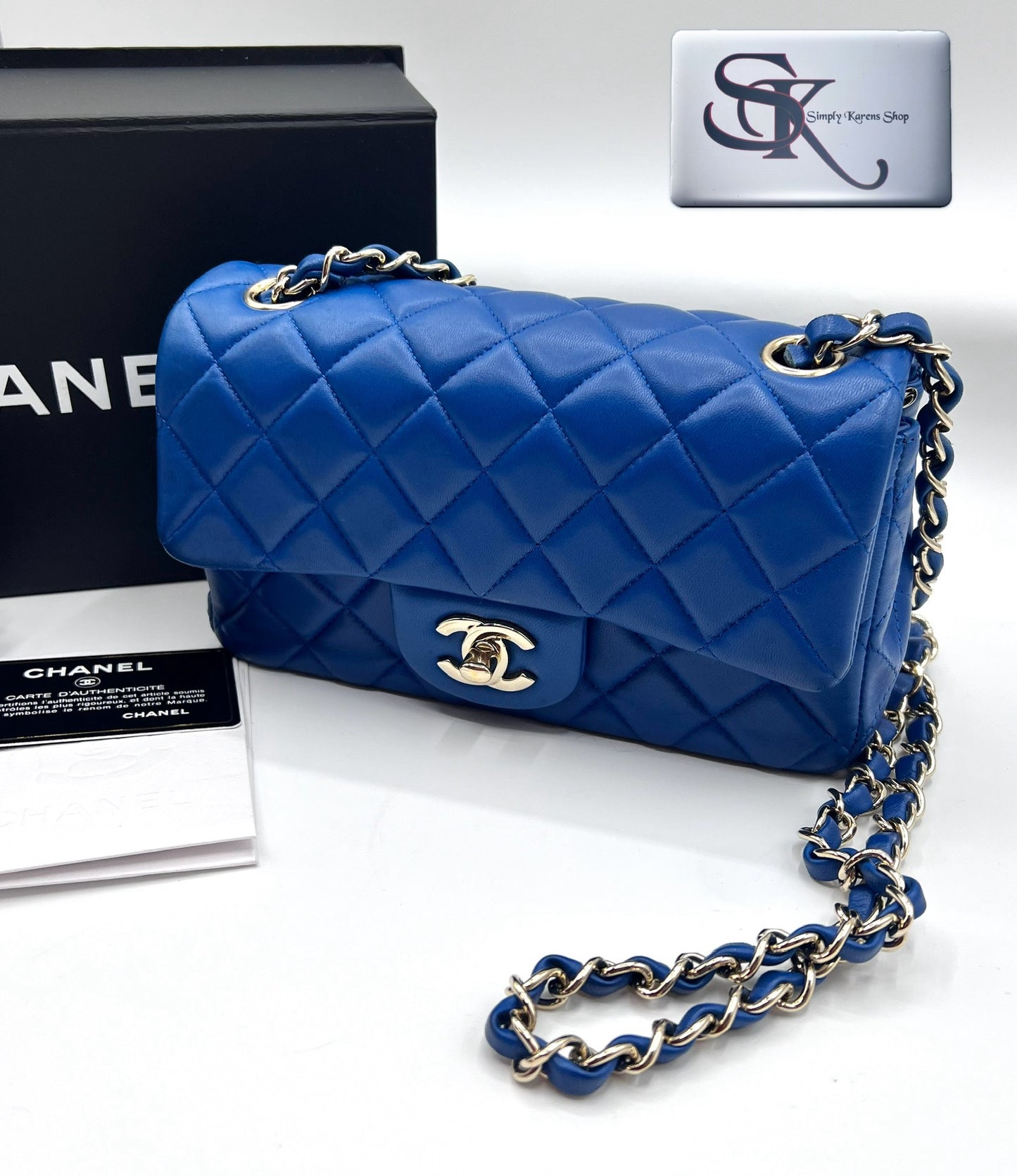 Chanel lambskin mini rectangular