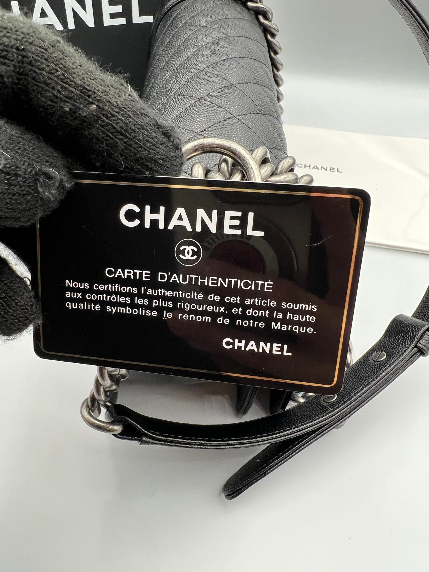 Chanel Leboy Black Caviar Skin Old Medium Riuthenium Hardware Series 30                (🇵🇭P335,400)