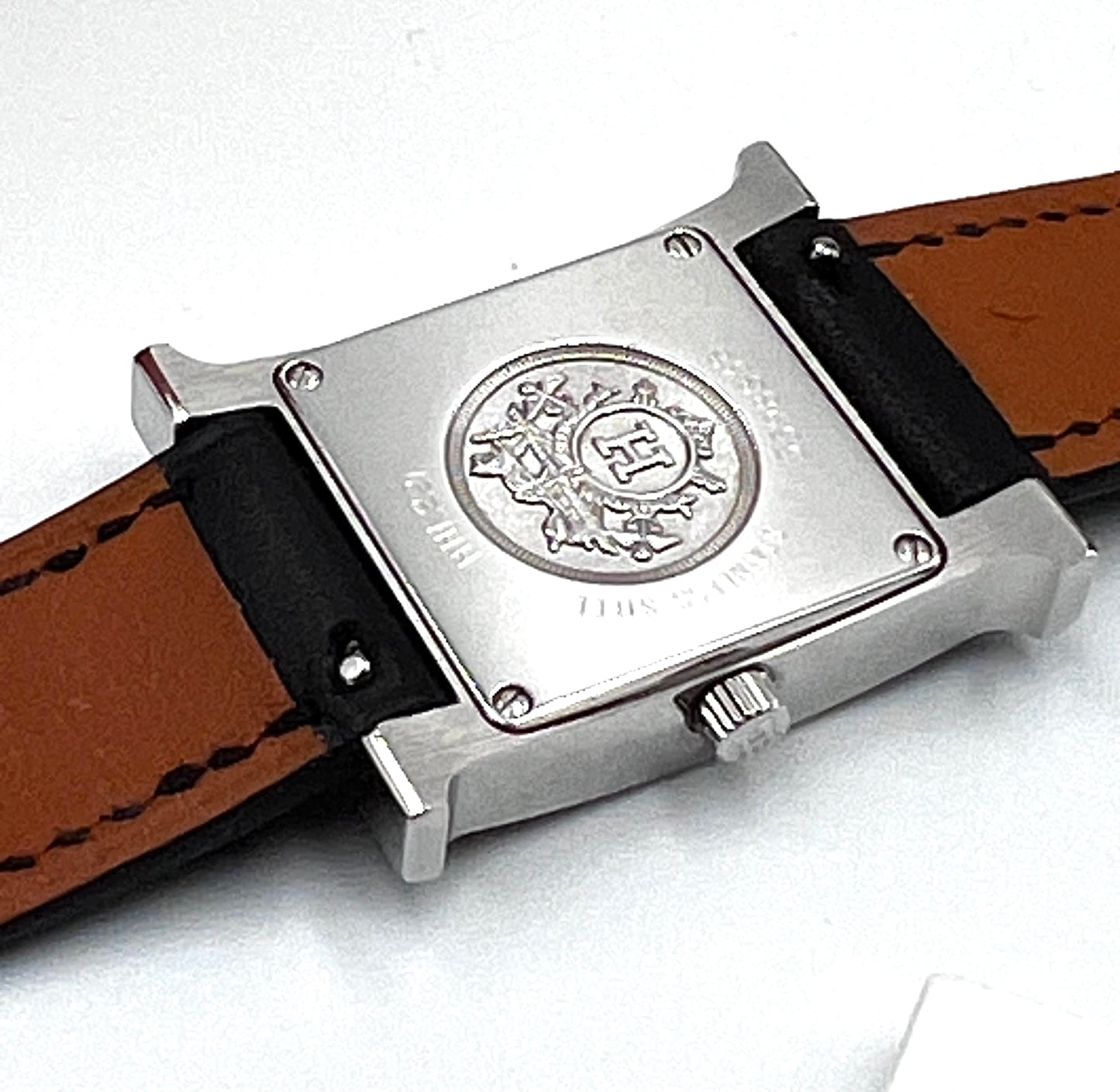 Hermes H Watch Black Dial/ Black Leather strap 21mm Yr.2021 16cm (🇵🇭P79,550)
