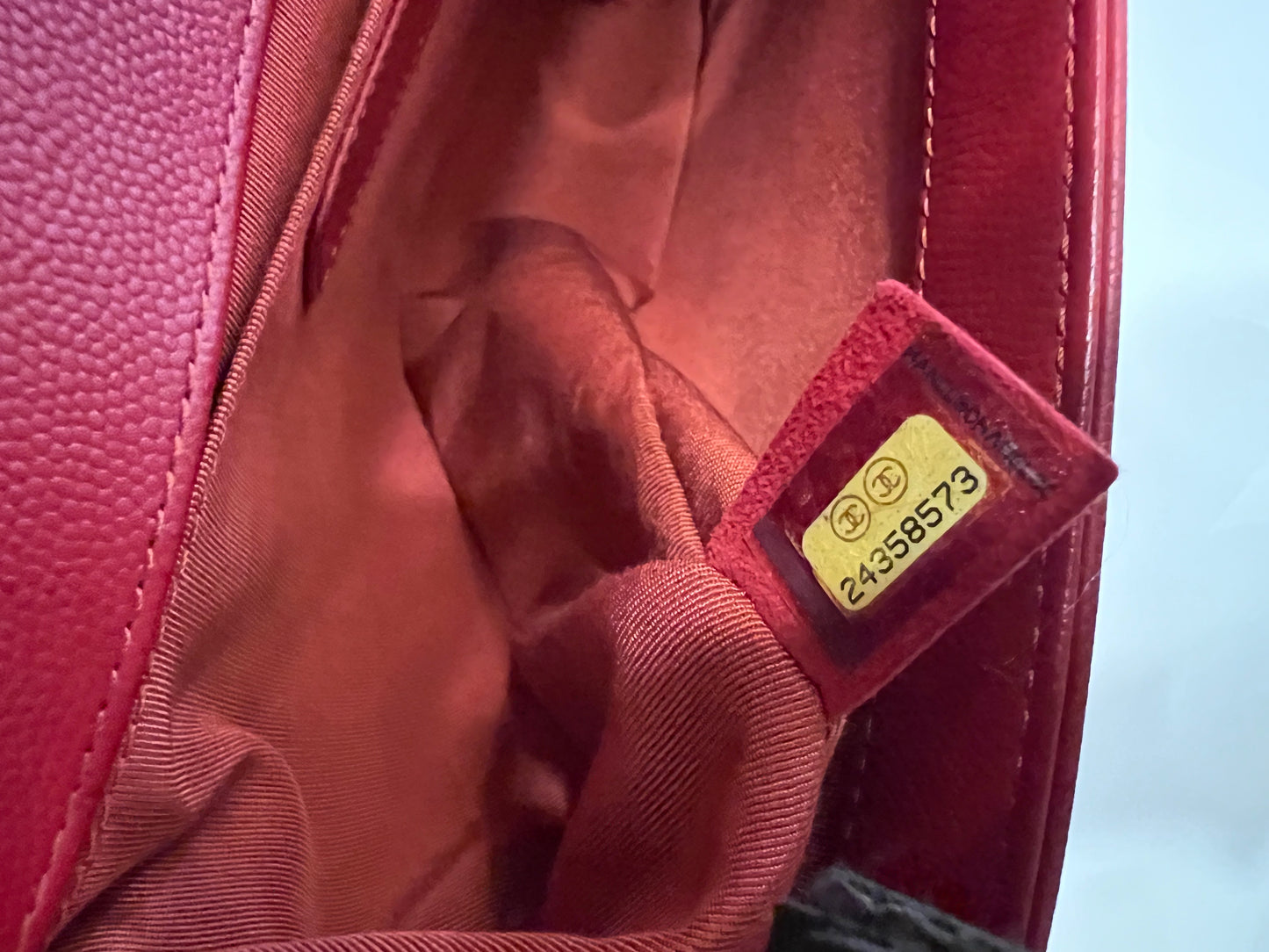 Chanel Caviar red Leboy Old Medium GHW
