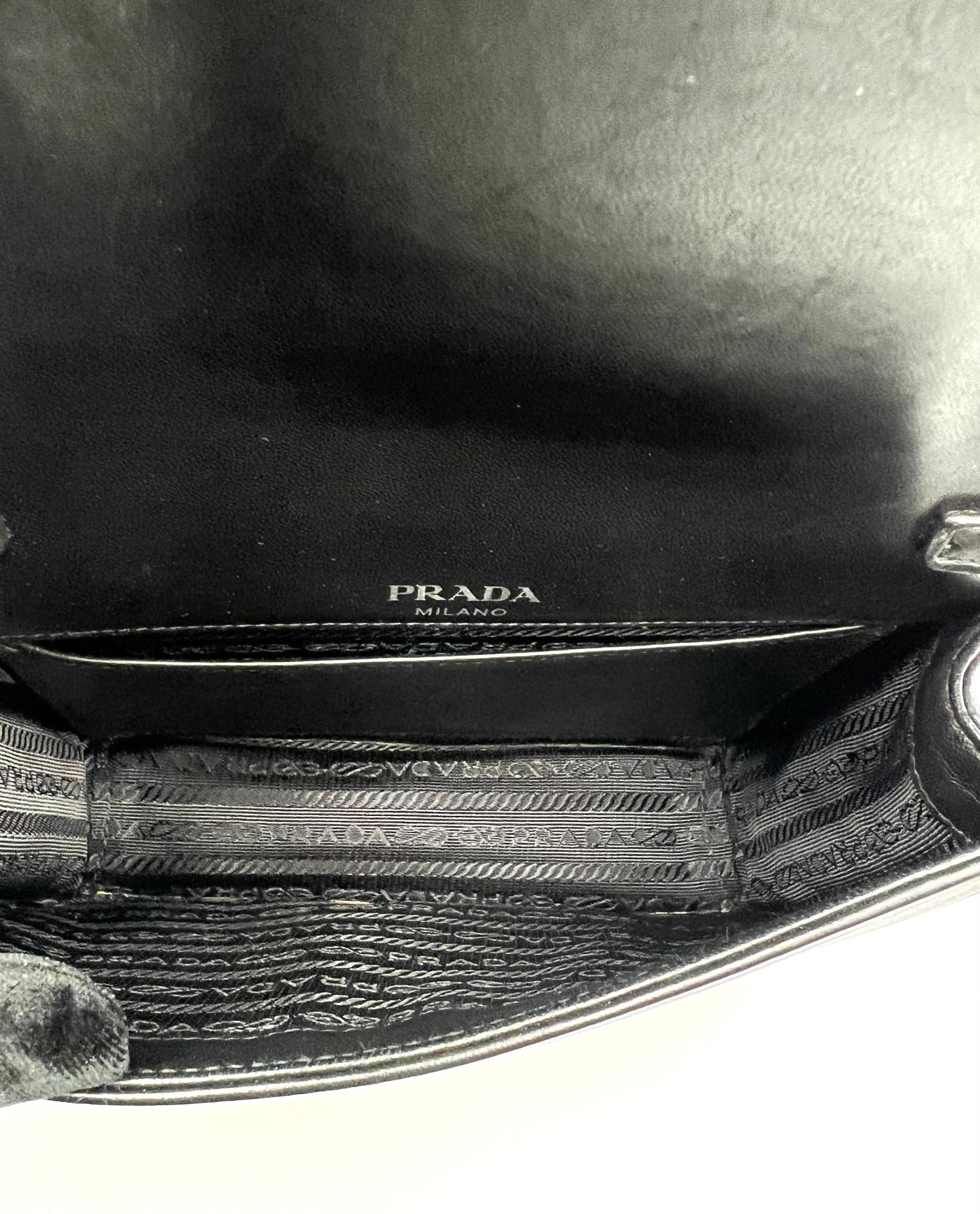 Prada Nappa Gaufre Black Flap Chain Bag(🇵🇭P38,270)