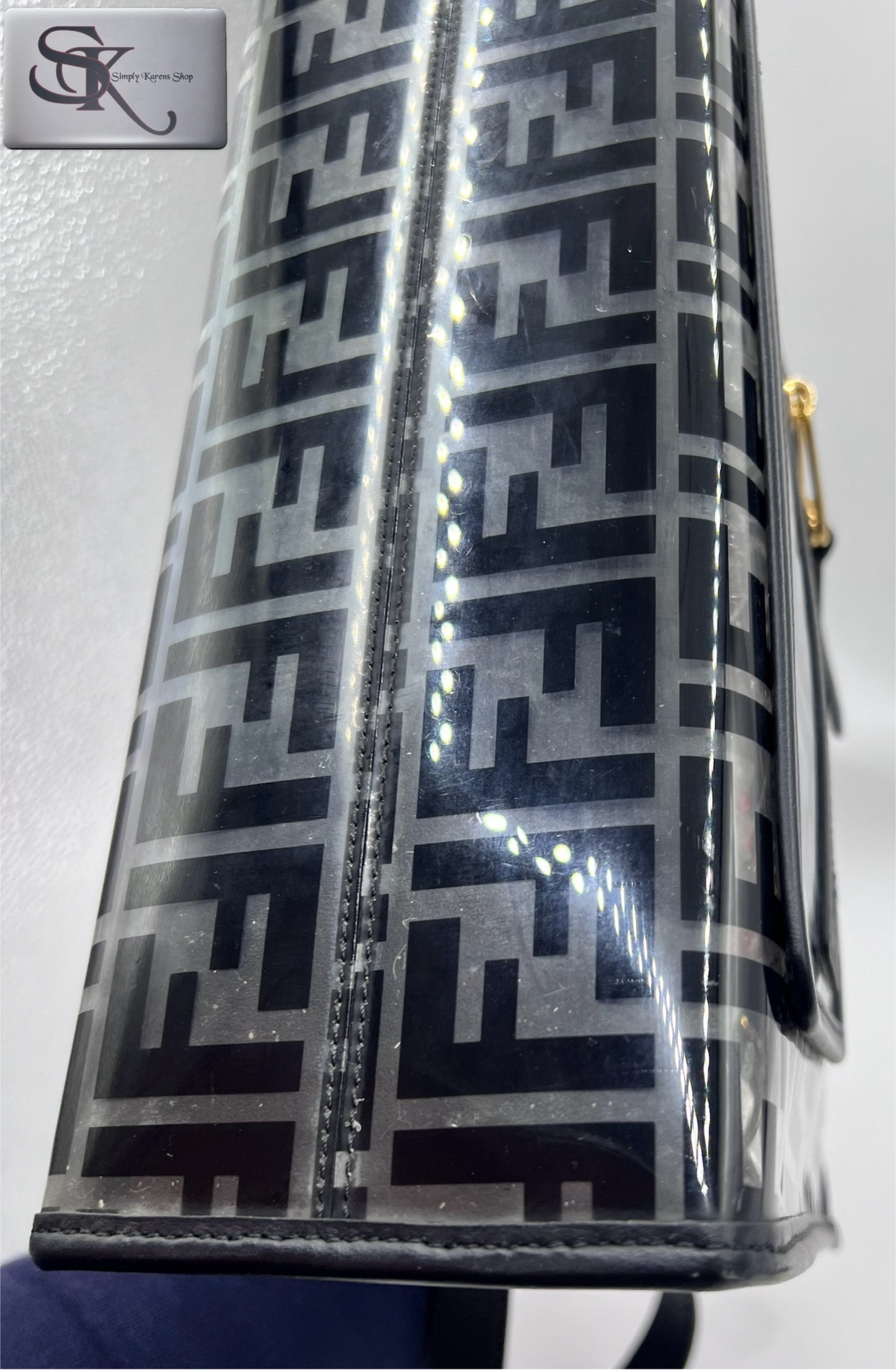 Fendi Tpu FF Vitello Century Plexiglass Runaway shopper Tote 2 way bag   (🇵🇭P63,640)