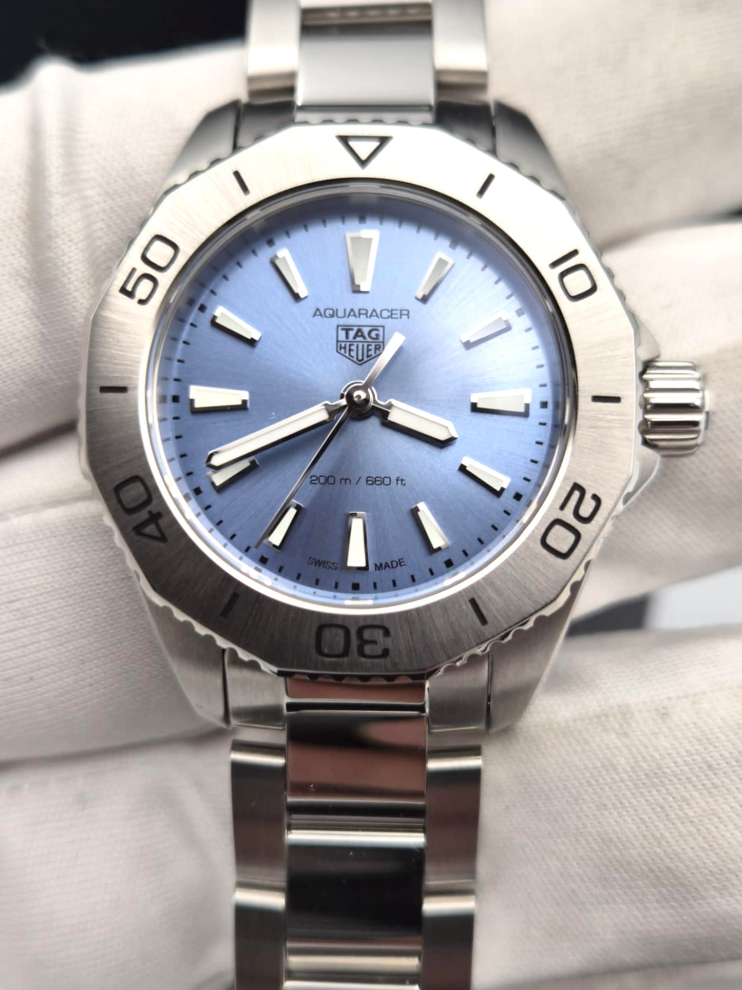 Tag Heuer Aqua Racer Qz 30 mm SS/Blue Dial 15.5cm  + 4extra links (🇵🇭P70,950)