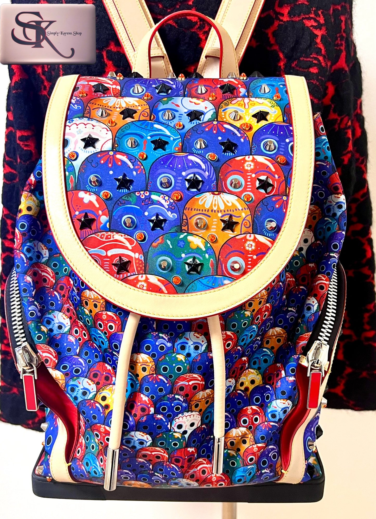 Christian Louboutin Explorer Punk Back Pack Octopus Motif