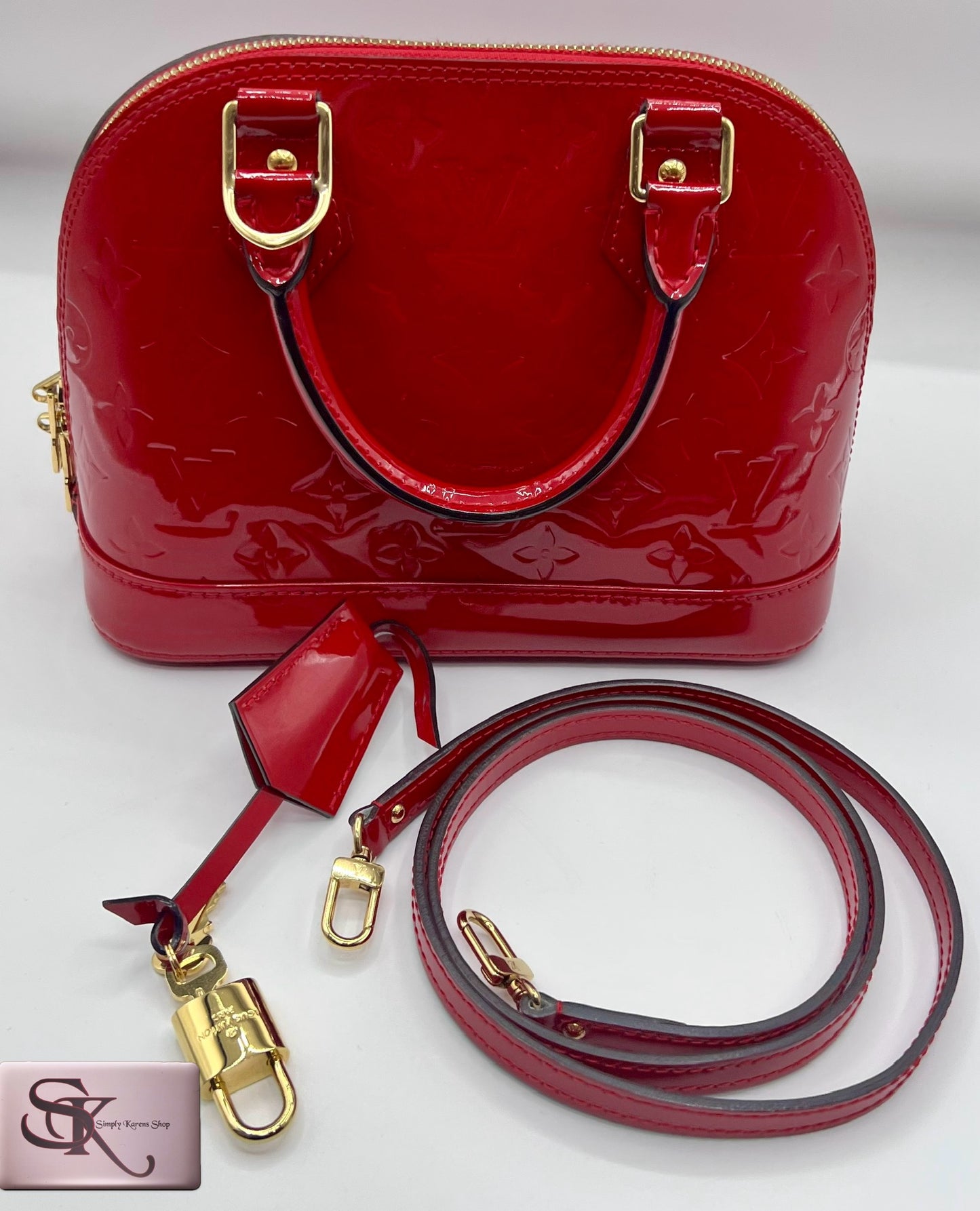 LV RED VERNICE ALMA BB 2 WAY