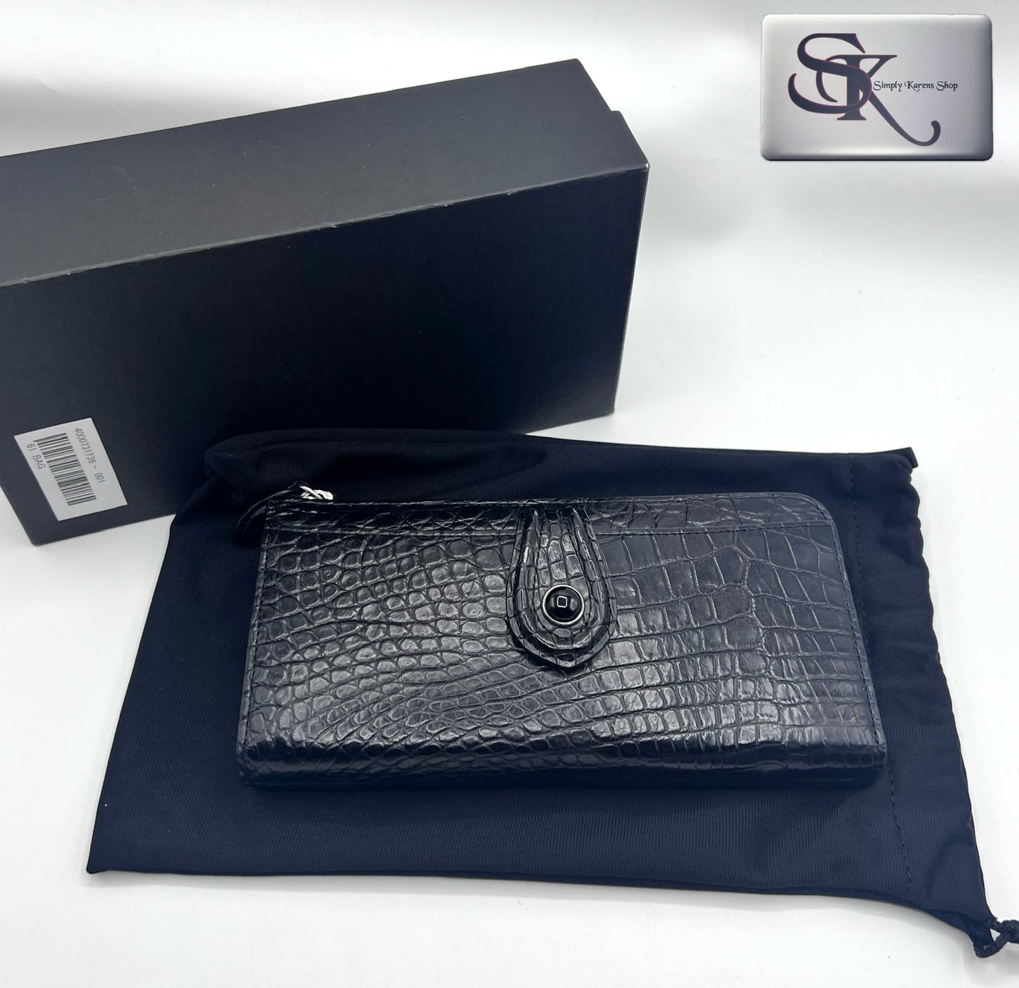 Genuine Black Croc Skin zip around wallet 🇵🇭P5,600🇵🇭