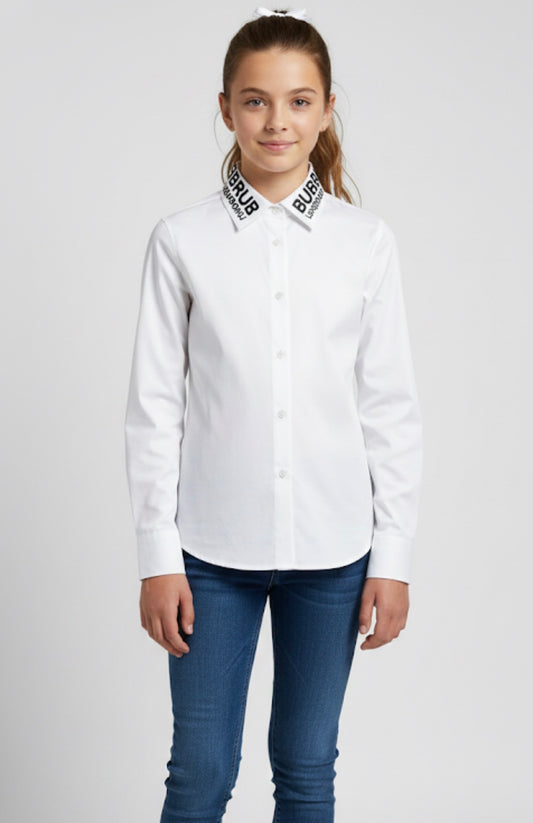 Burberry London White Button Down Polo Fof Kids Size 140cm  (🇵🇭P3,440)